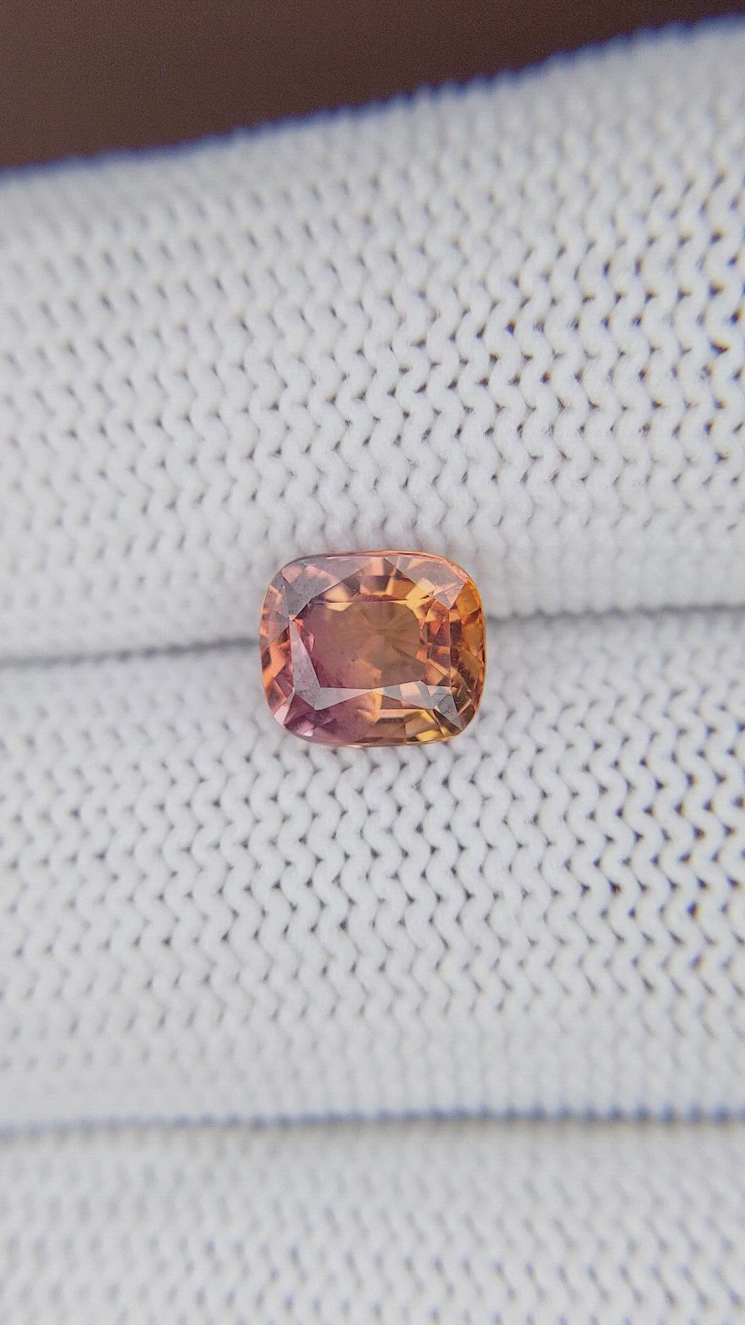 2.04 Ct. Padparadscha Sapphire from Ceylon (Sri Lanka) Size Video