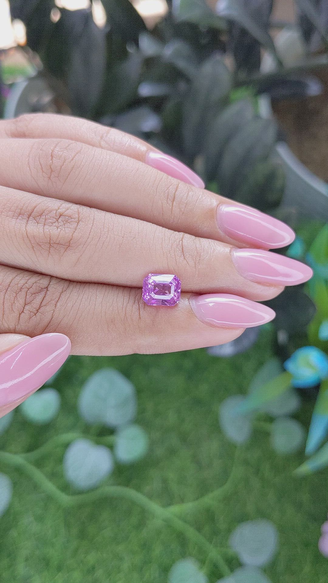 2.10 Ct. Purplish Pink Sapphire from Ceylon (Sri Lanka) Size Video