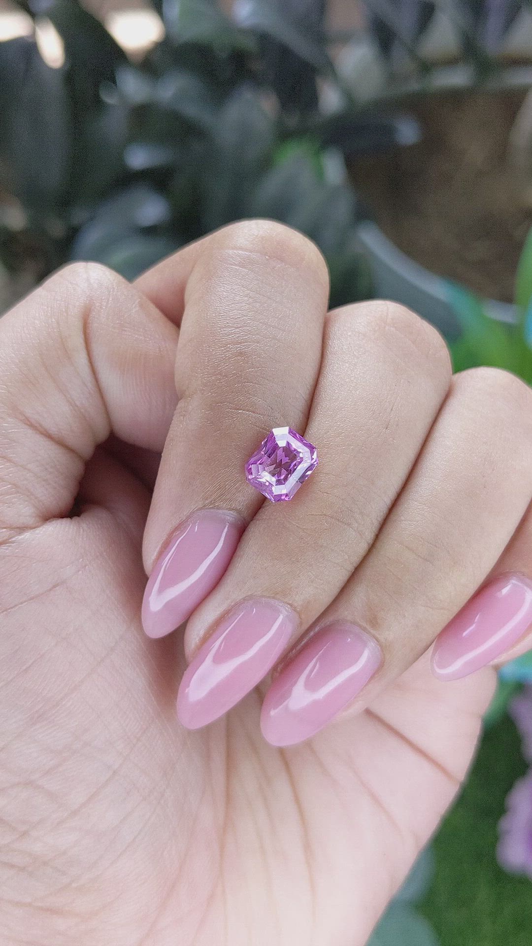2.10 Ct. Purplish Pink Sapphire from Ceylon (Sri Lanka) Size Video