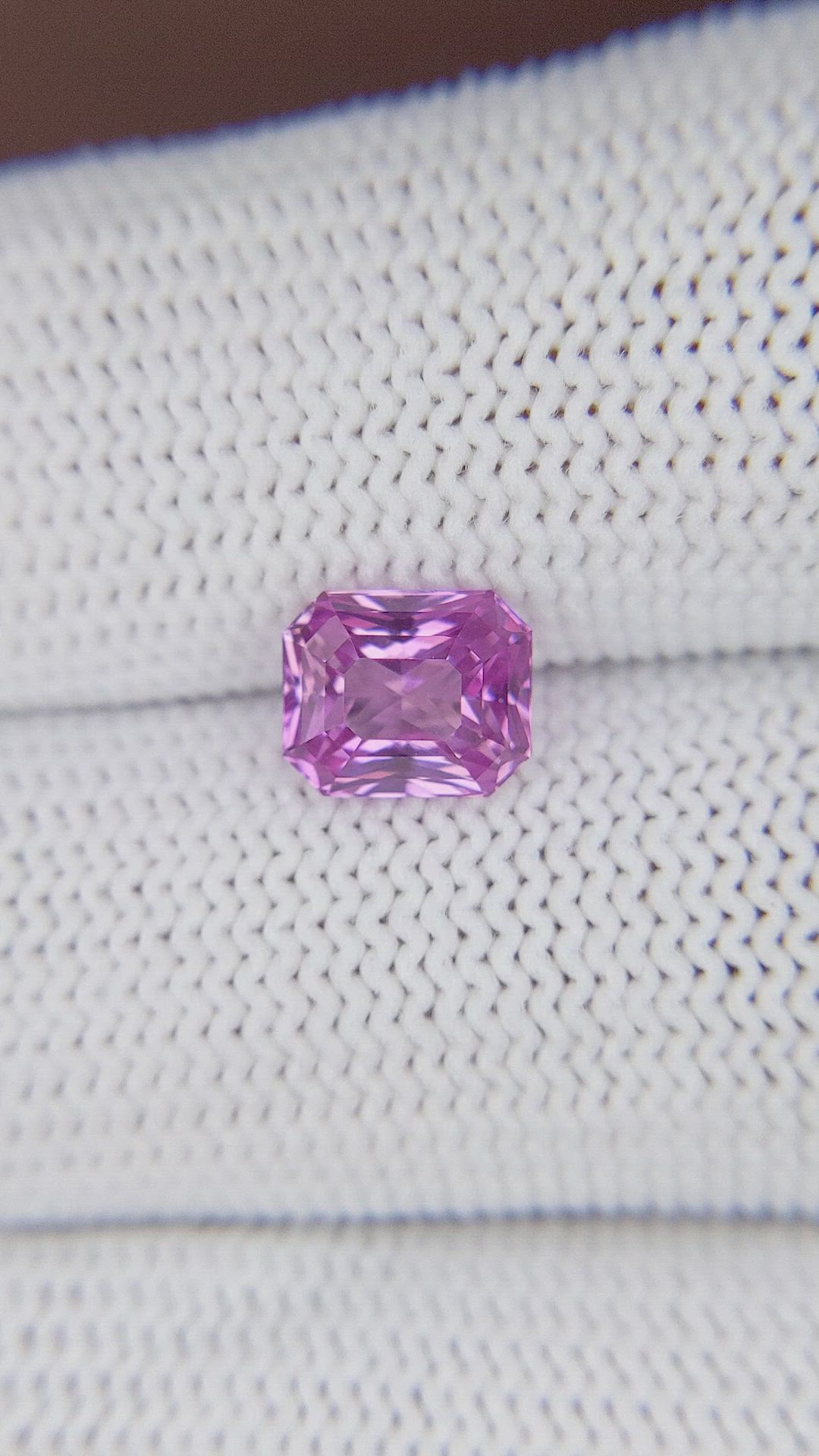 2.10 Ct. Purplish Pink Sapphire from Ceylon (Sri Lanka) Size Video