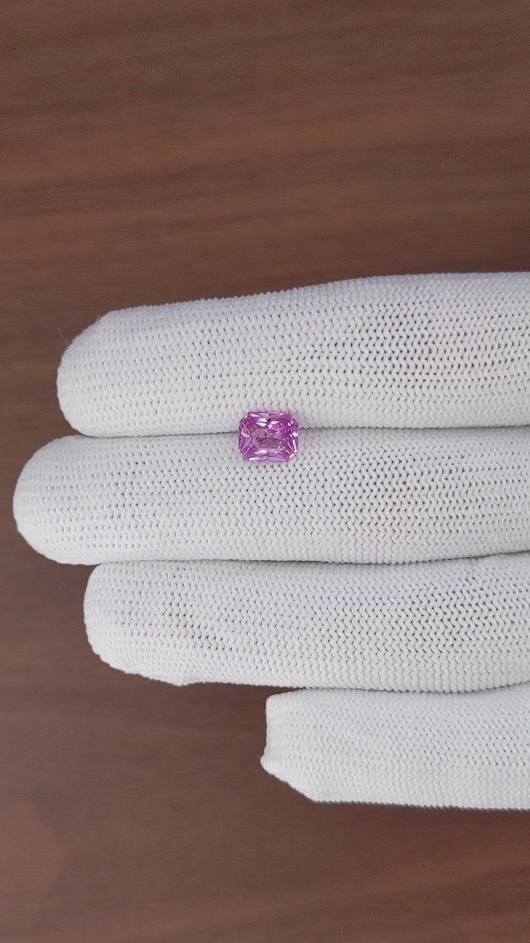 2.10 Ct. Purplish Pink Sapphire from Ceylon (Sri Lanka) Size Video