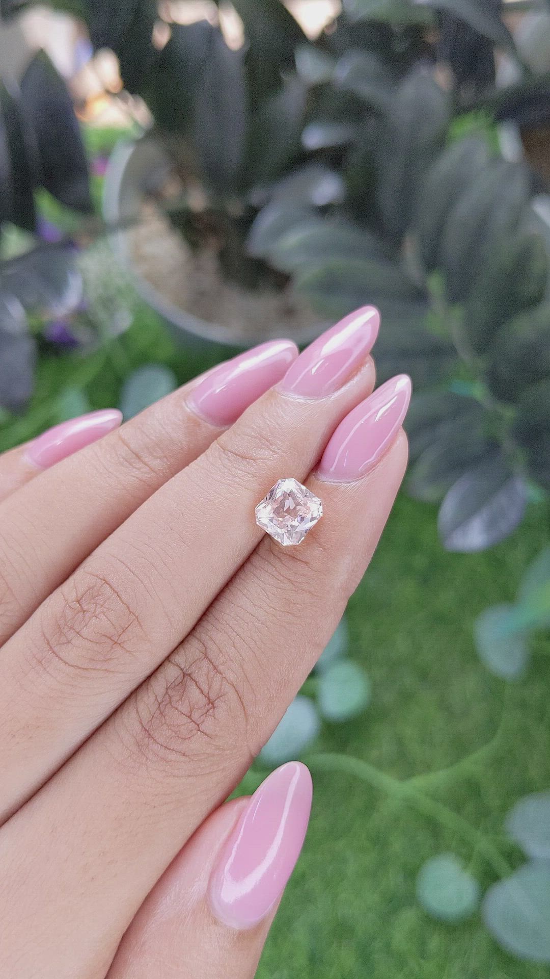 2.51 Ct. Peach Sapphire from Ceylon (Sri Lanka) Size Video