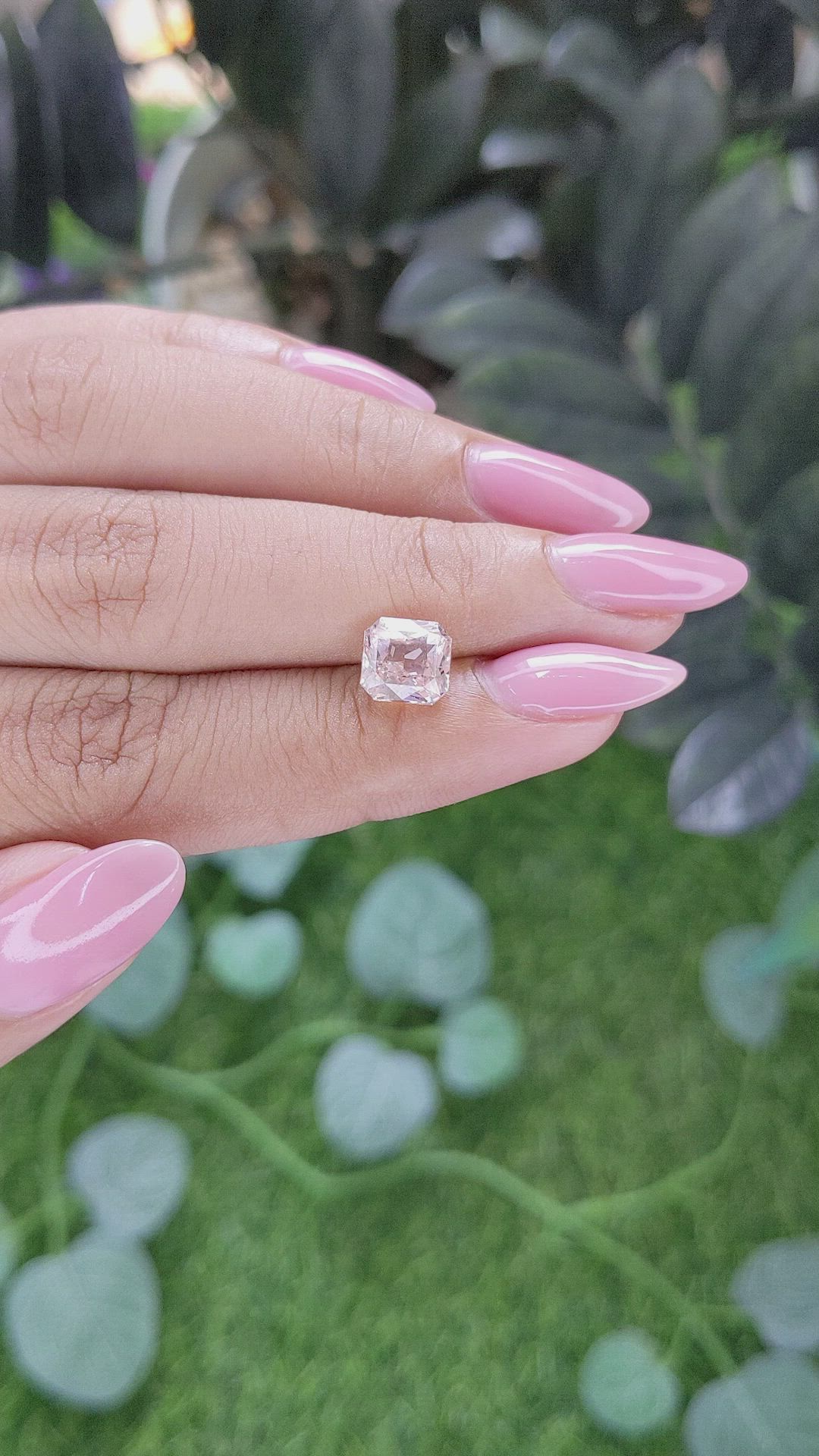 2.51 Ct. Peach Sapphire from Ceylon (Sri Lanka) Size Video