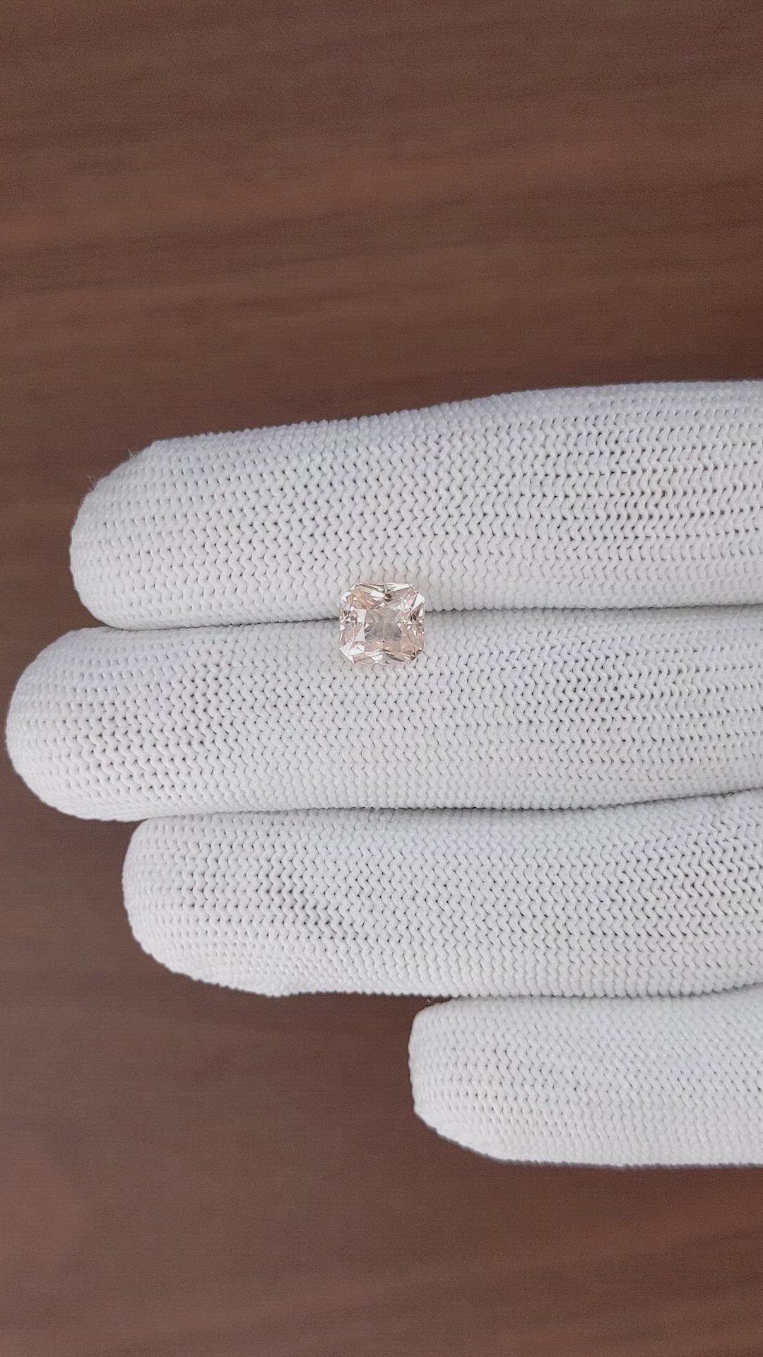 2.51 Ct. Peach Sapphire from Ceylon (Sri Lanka) Size Video