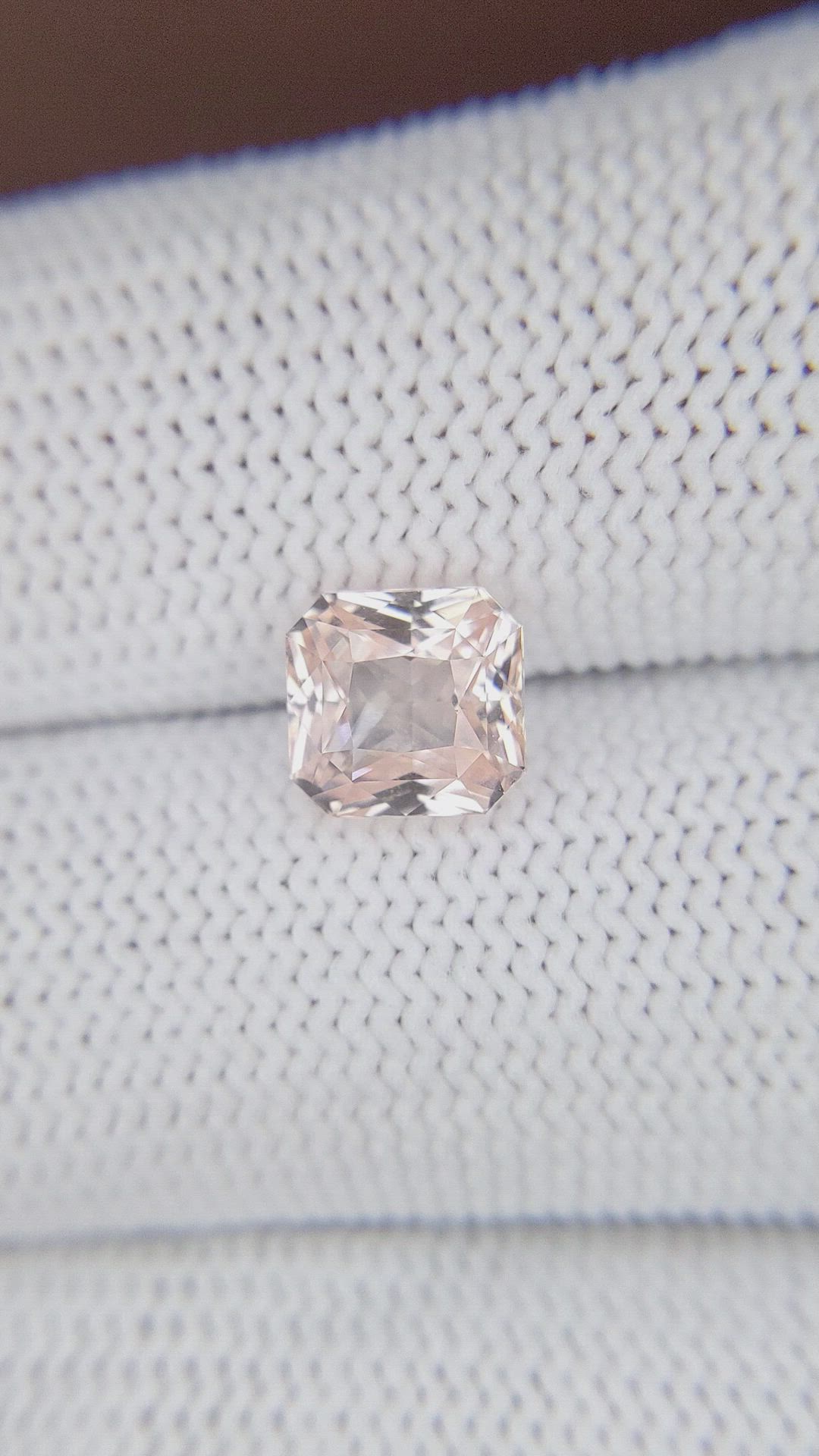 2.51 Ct. Peach Sapphire from Ceylon (Sri Lanka) Size Video