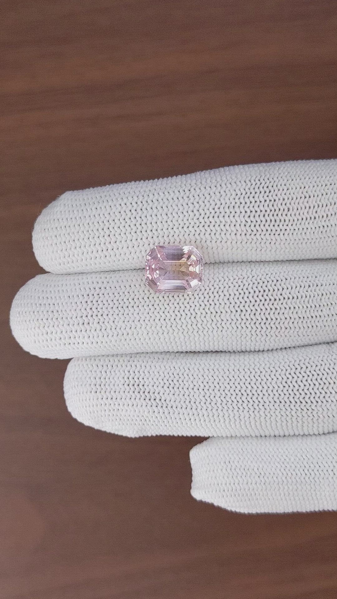 6.58 Ct. Pink Sapphire from Ceylon (Sri Lanka) Size Video