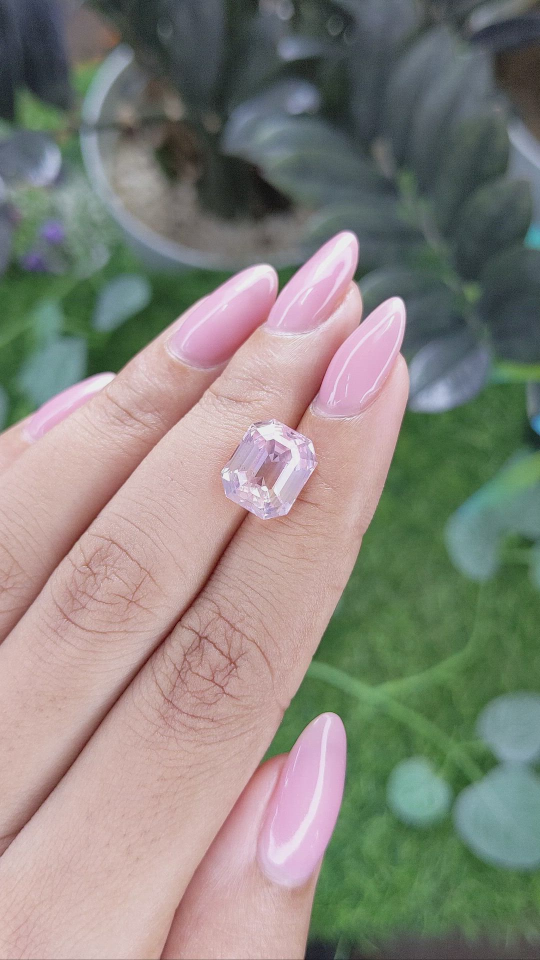 6.58 Ct. Pink Sapphire from Ceylon (Sri Lanka) Size Video