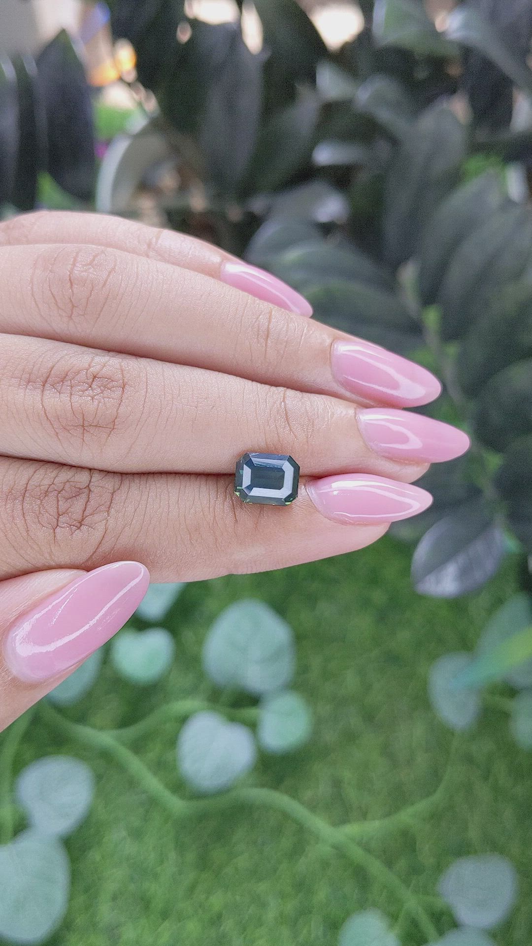 3.02 Ct. Bluish Green Sapphire from Ceylon (Sri Lanka) Size Video