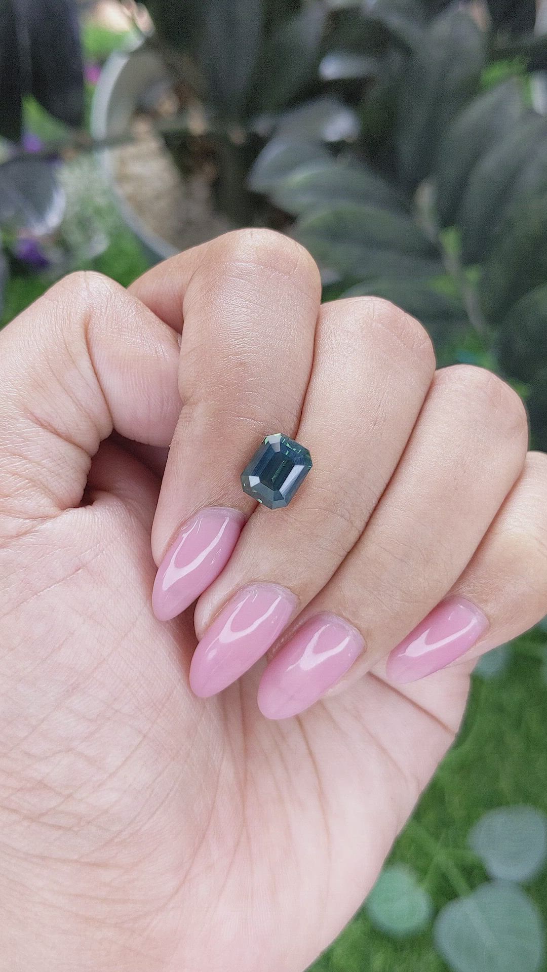 3.02 Ct. Bluish Green Sapphire from Ceylon (Sri Lanka) Size Video