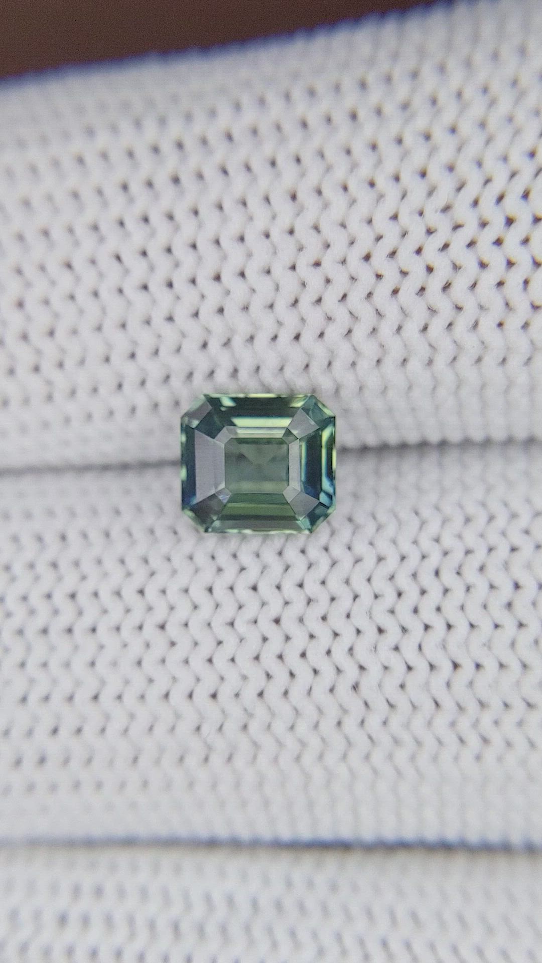 1.53 Ct. Bluish Green Sapphire from Madagascar Size Video