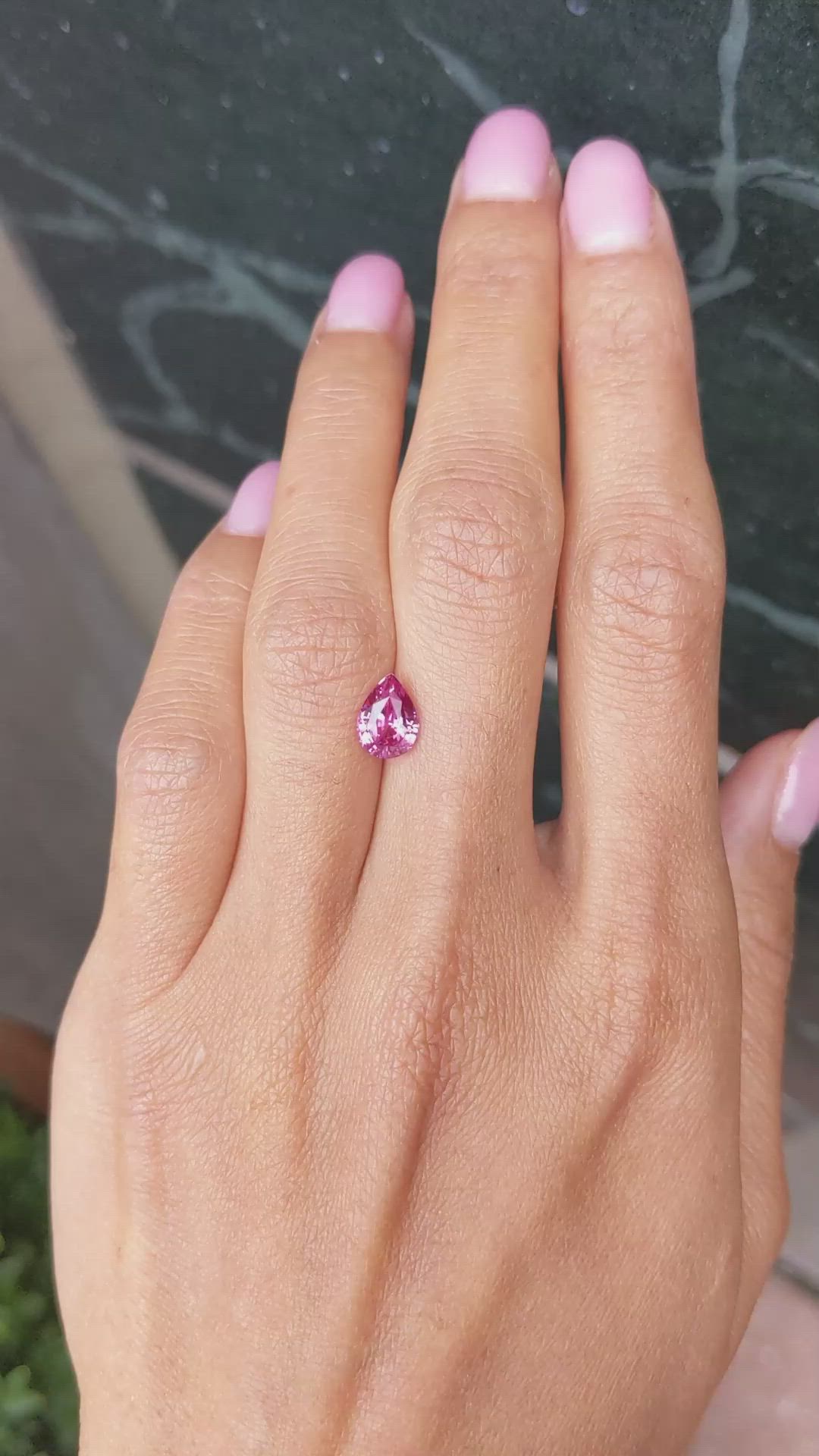 1.62 Ct. Pink Sapphire from Ceylon (Sri Lanka) Size Video