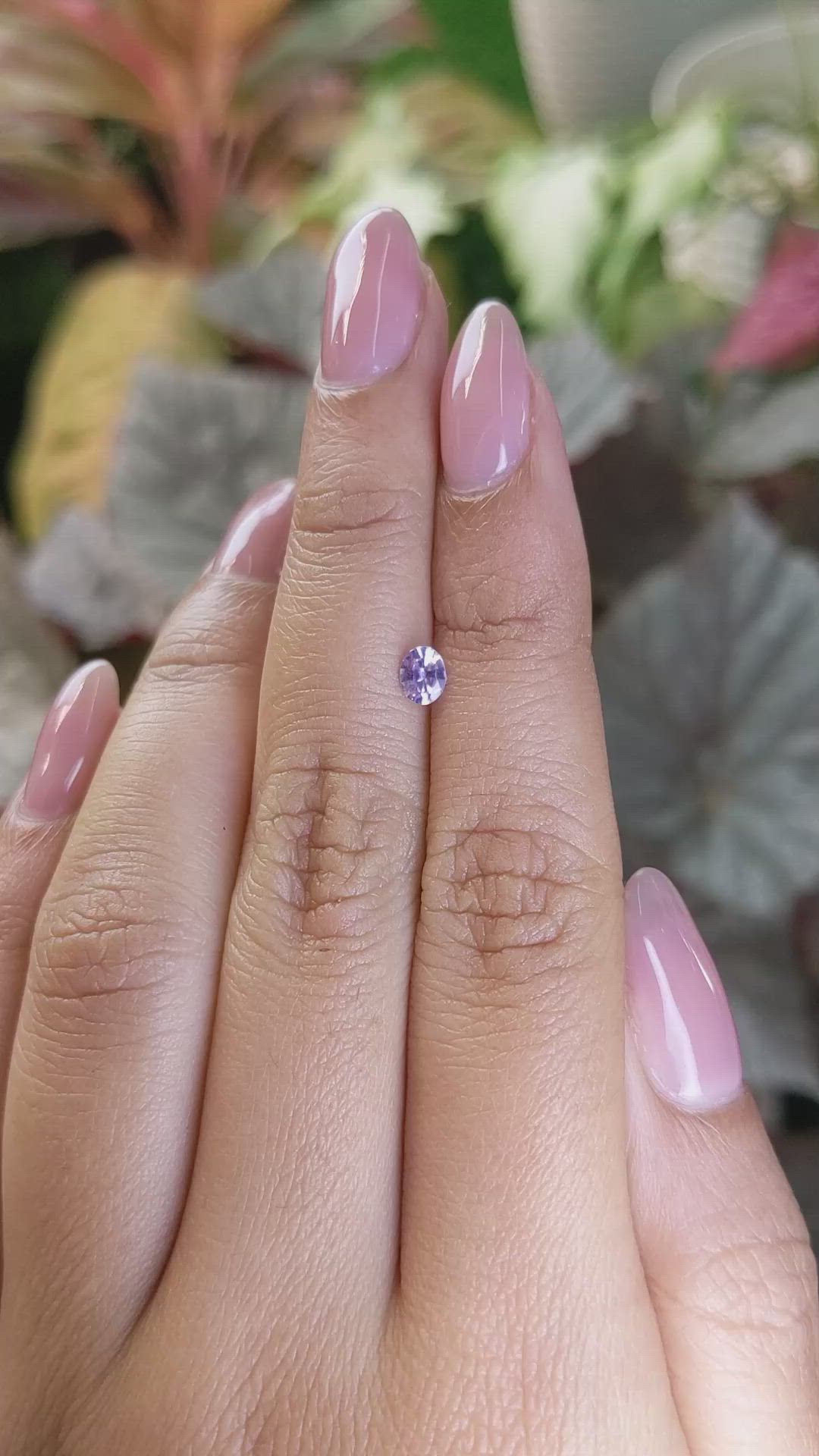 0.30 Ct. Pinkish Purple Sapphire from Ceylon (Sri Lanka) Size Video