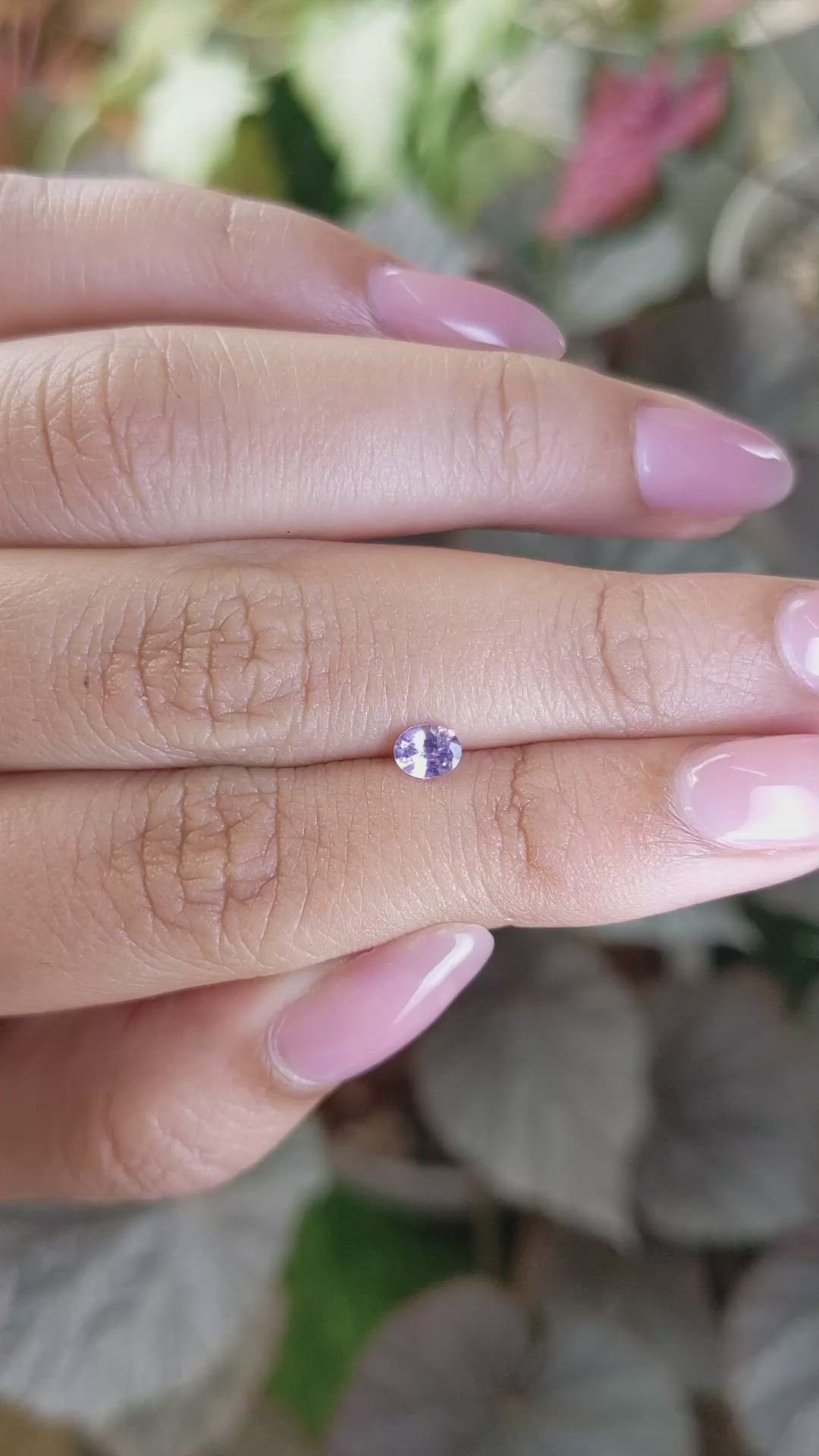 0.30 Ct. Pinkish Purple Sapphire from Ceylon (Sri Lanka) Size Video