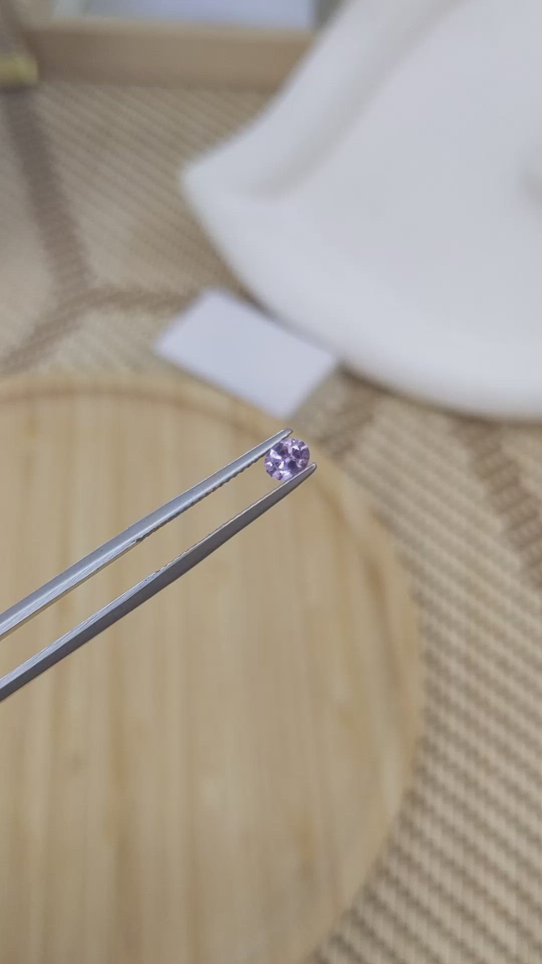 0.30 Ct. Pinkish Purple Sapphire from Ceylon (Sri Lanka) Size Video