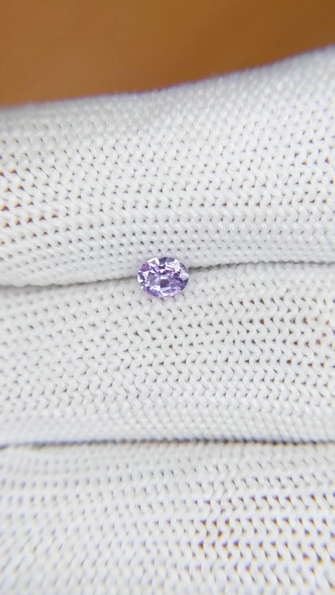 0.30 Ct. Pinkish Purple Sapphire from Ceylon (Sri Lanka) Size Video