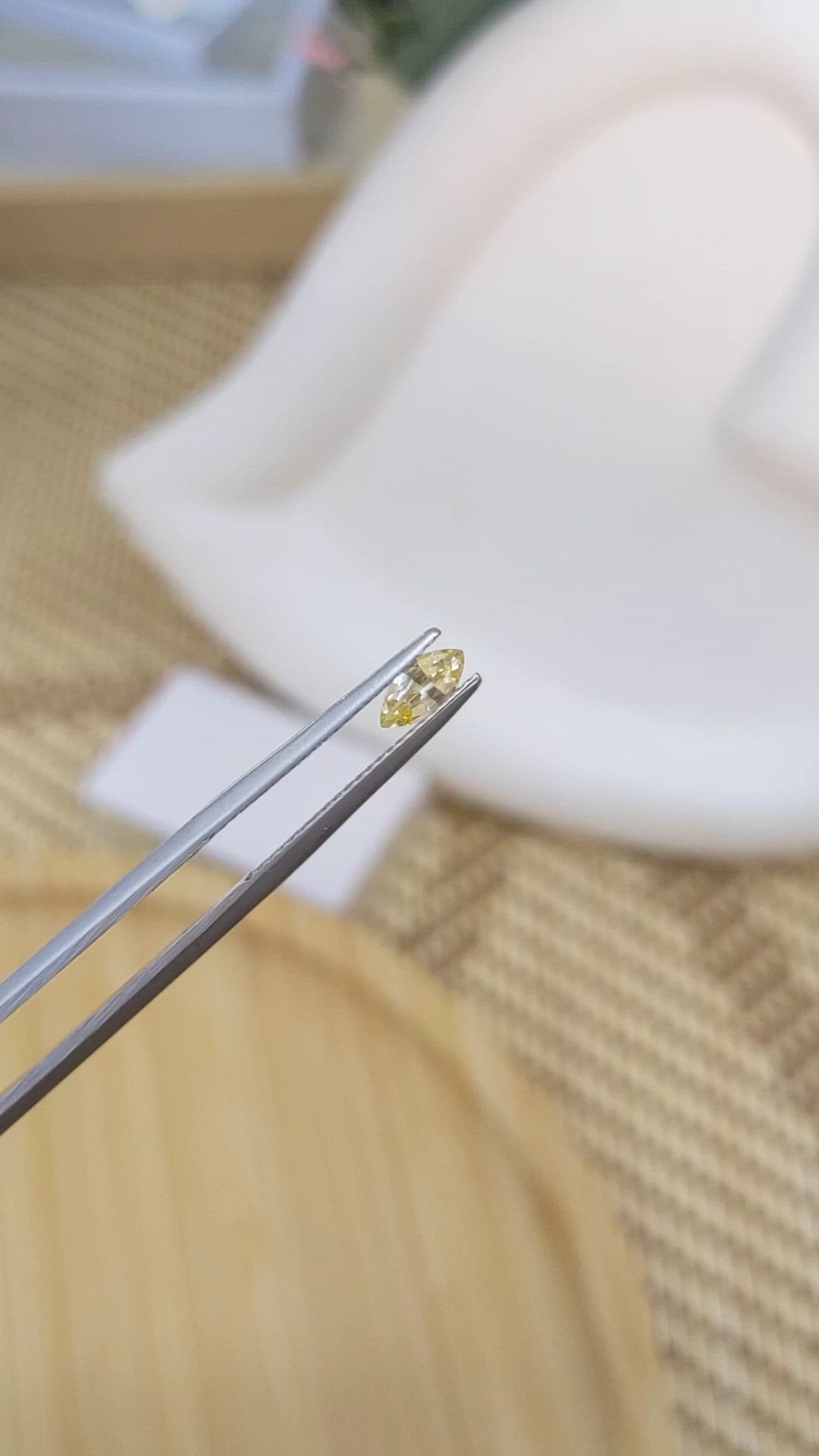 0.34 Ct. Yellow Sapphire from Ceylon (Sri Lanka) Size Video