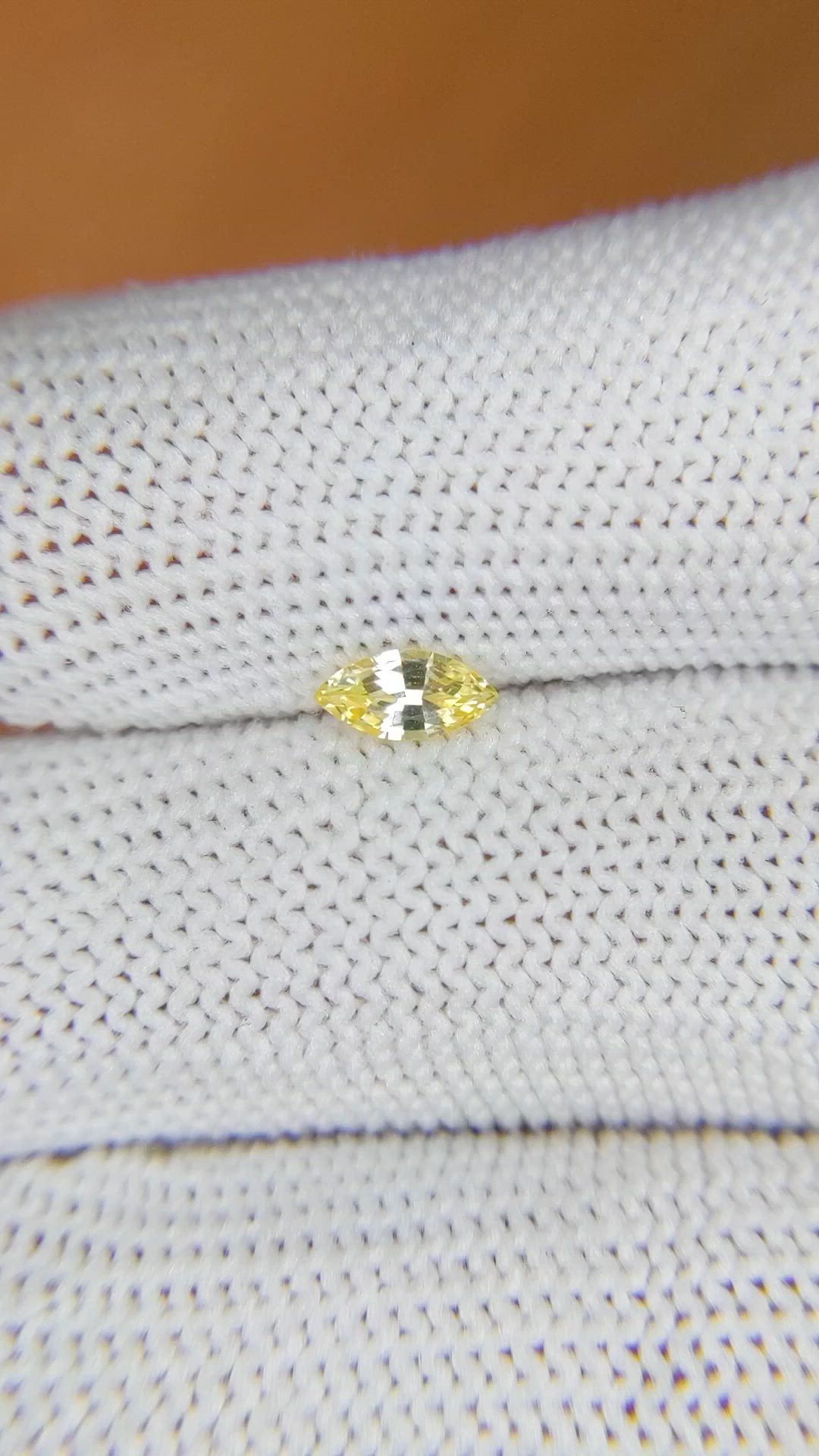 0.34 Ct. Yellow Sapphire from Ceylon (Sri Lanka) Size Video