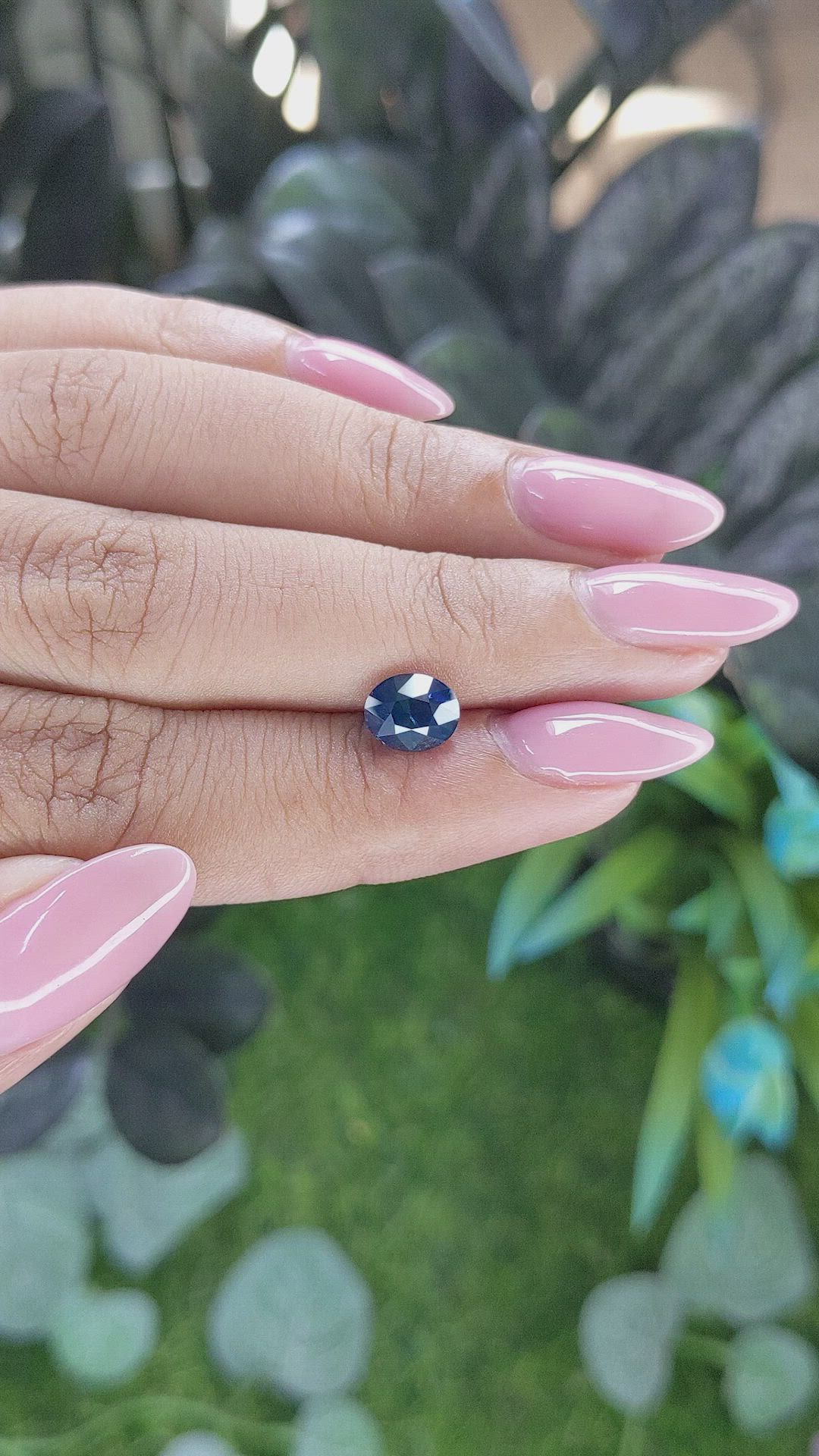 1.58 Ct. Greenish Blue Sapphire from Madagascar Size Video