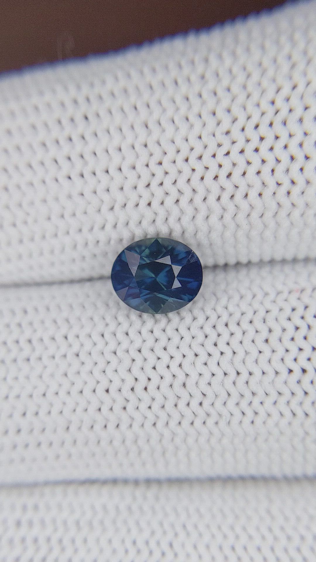 1.58 Ct. Greenish Blue Sapphire from Madagascar Size Video
