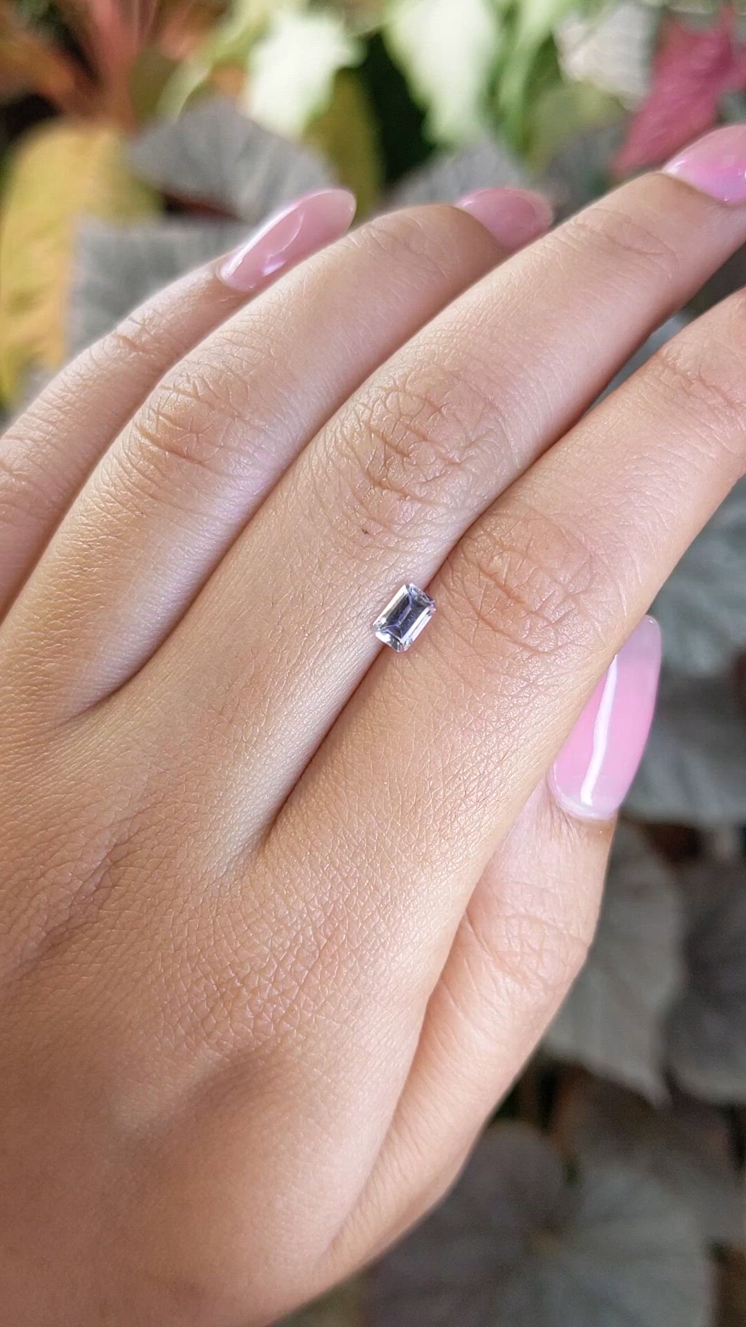 0.53 Ct. Pink Sapphire from Ceylon (Sri Lanka) Size Video