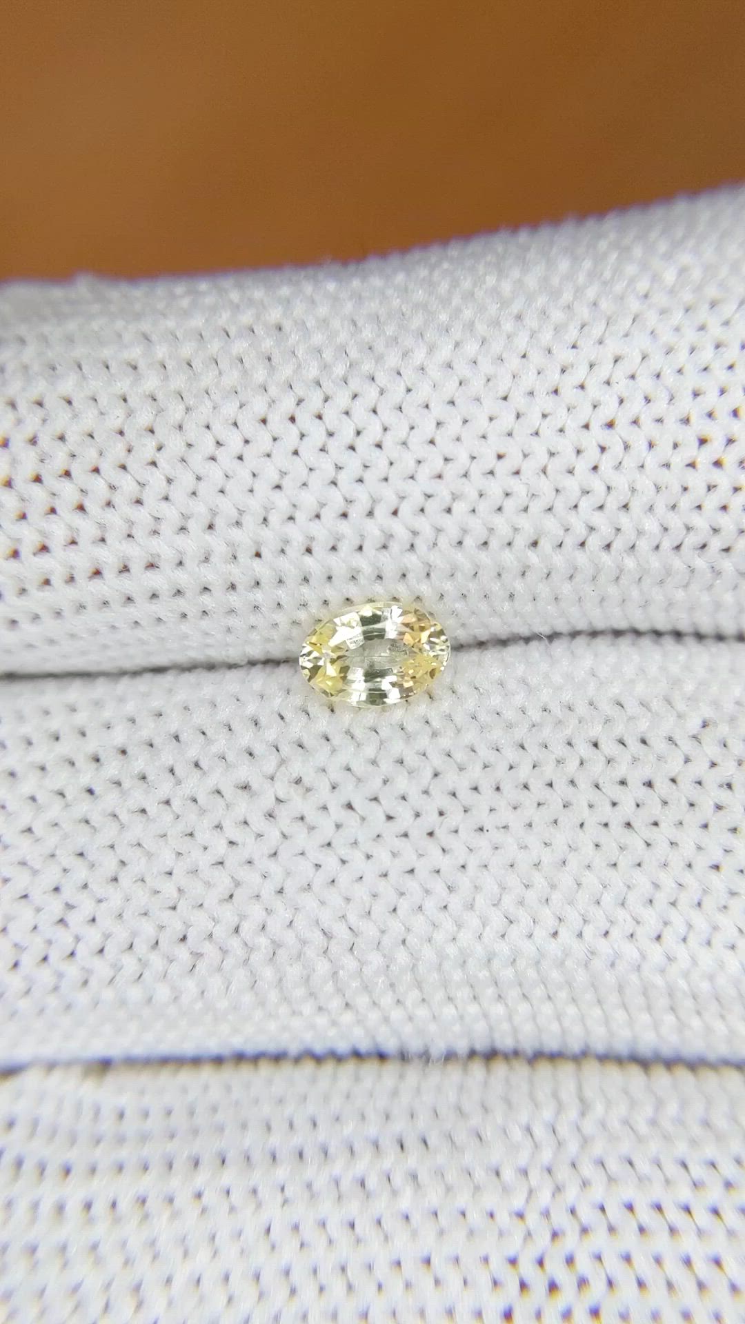 0.53 Ct. Yellow Sapphire from Ceylon (Sri Lanka) Size Video