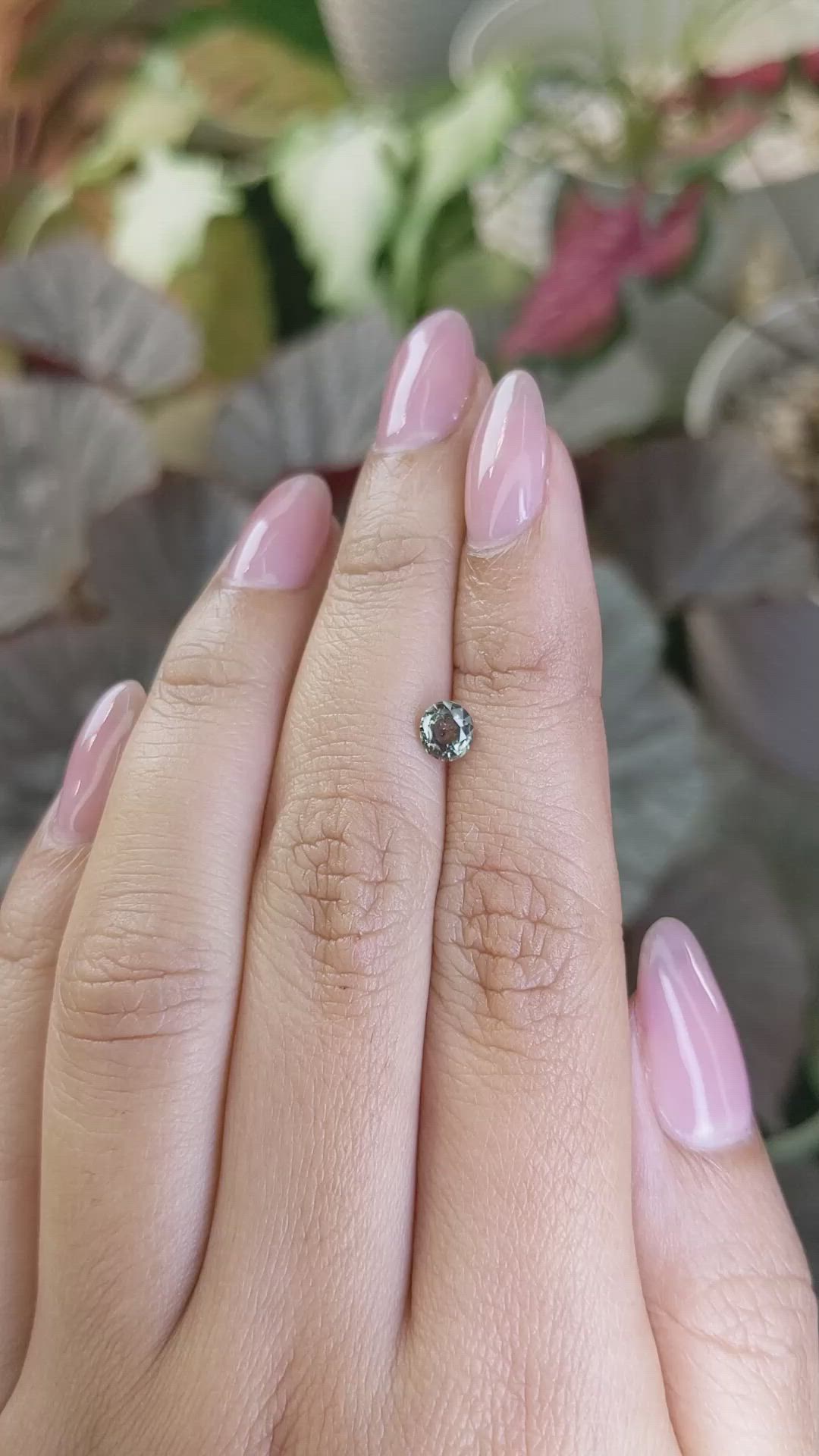 0.59 Ct. Brownish Green Sapphire from Ceylon (Sri Lanka) Size Video