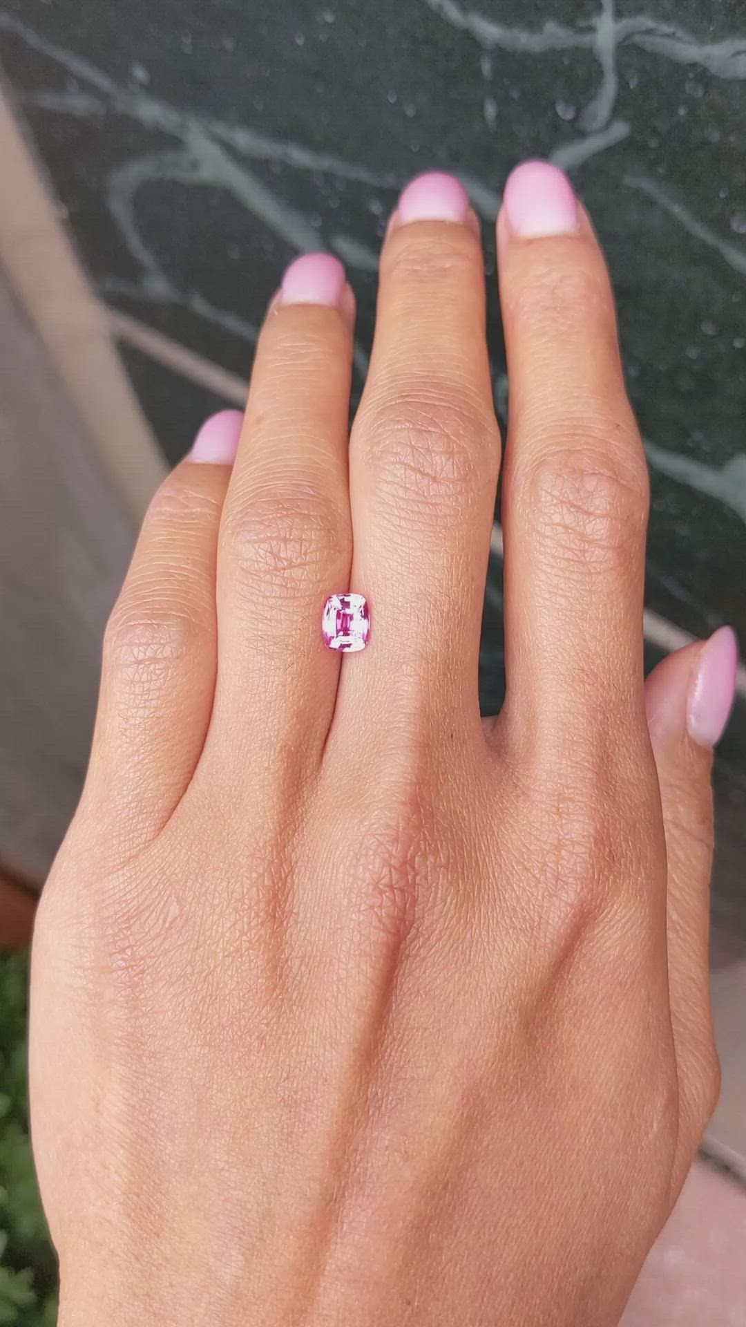 1.19 Ct. Pink Sapphire from Ceylon (Sri Lanka) Size Video