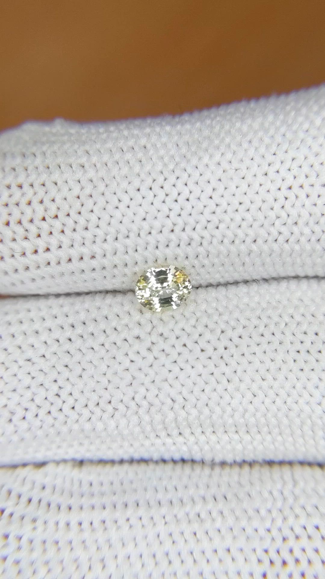 0.43 Ct. Yellow Sapphire from Ceylon (Sri Lanka) Size Video