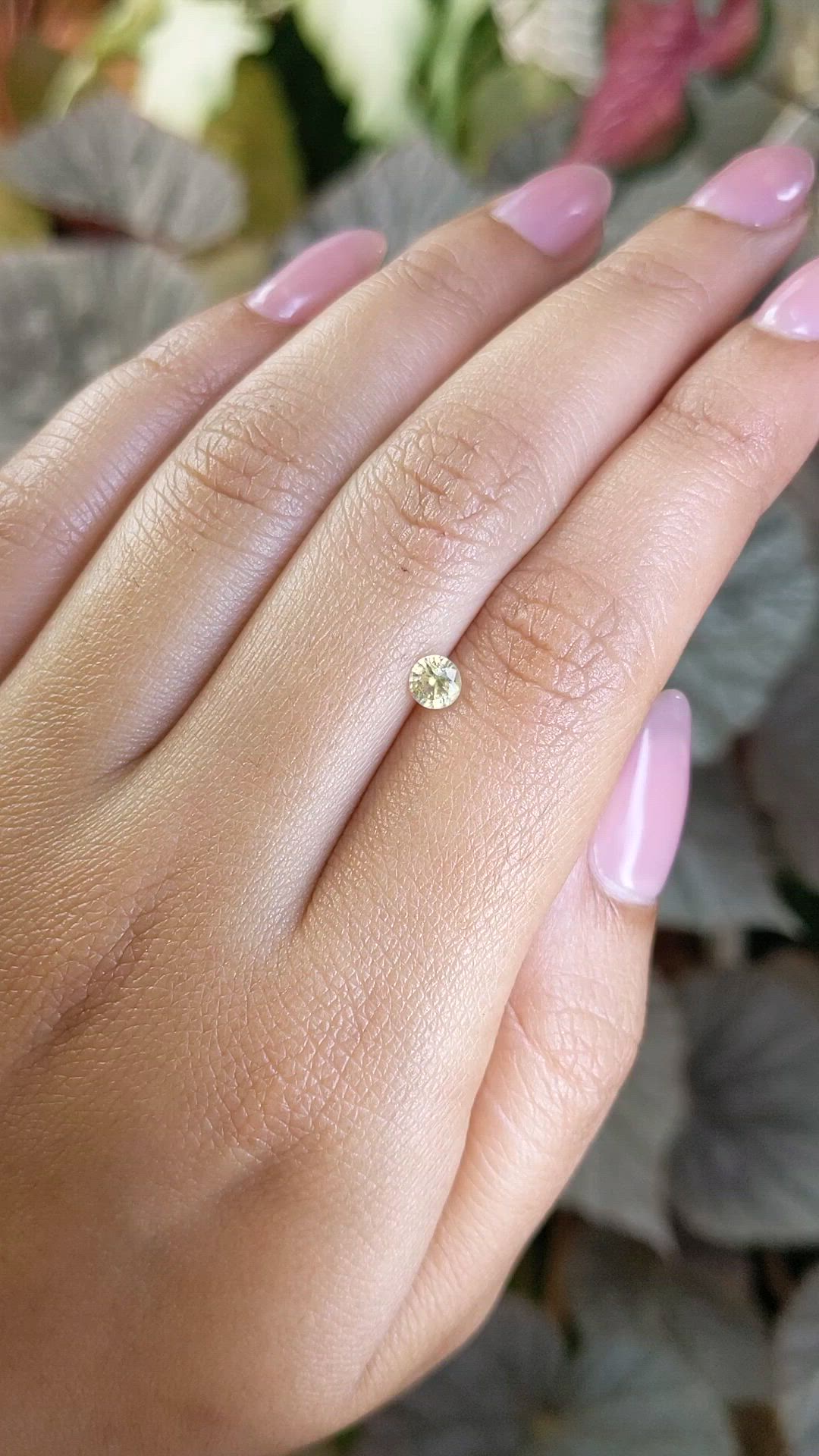 0.40 Ct. Yellow Sapphire from Ceylon (Sri Lanka) Size Video