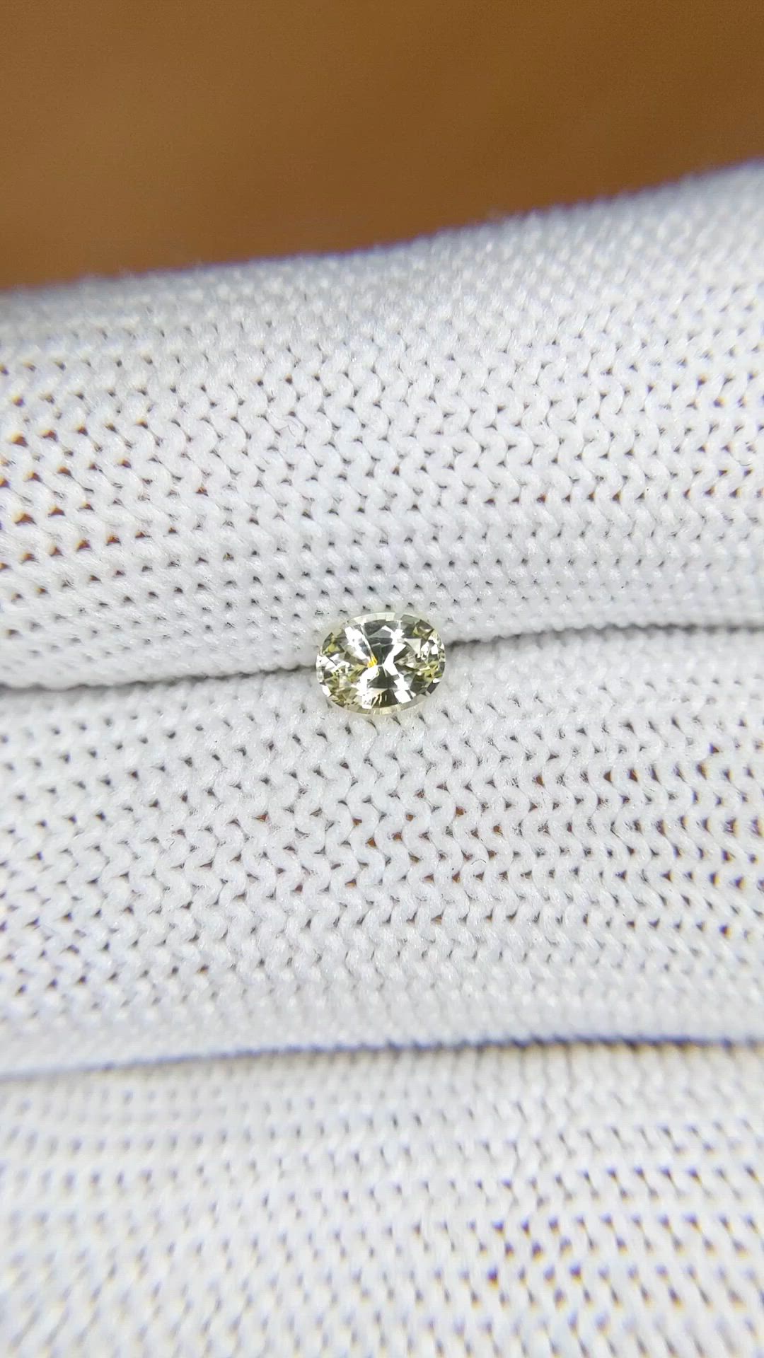 0.44 Ct. Yellow Sapphire from Ceylon (Sri Lanka) Size Video
