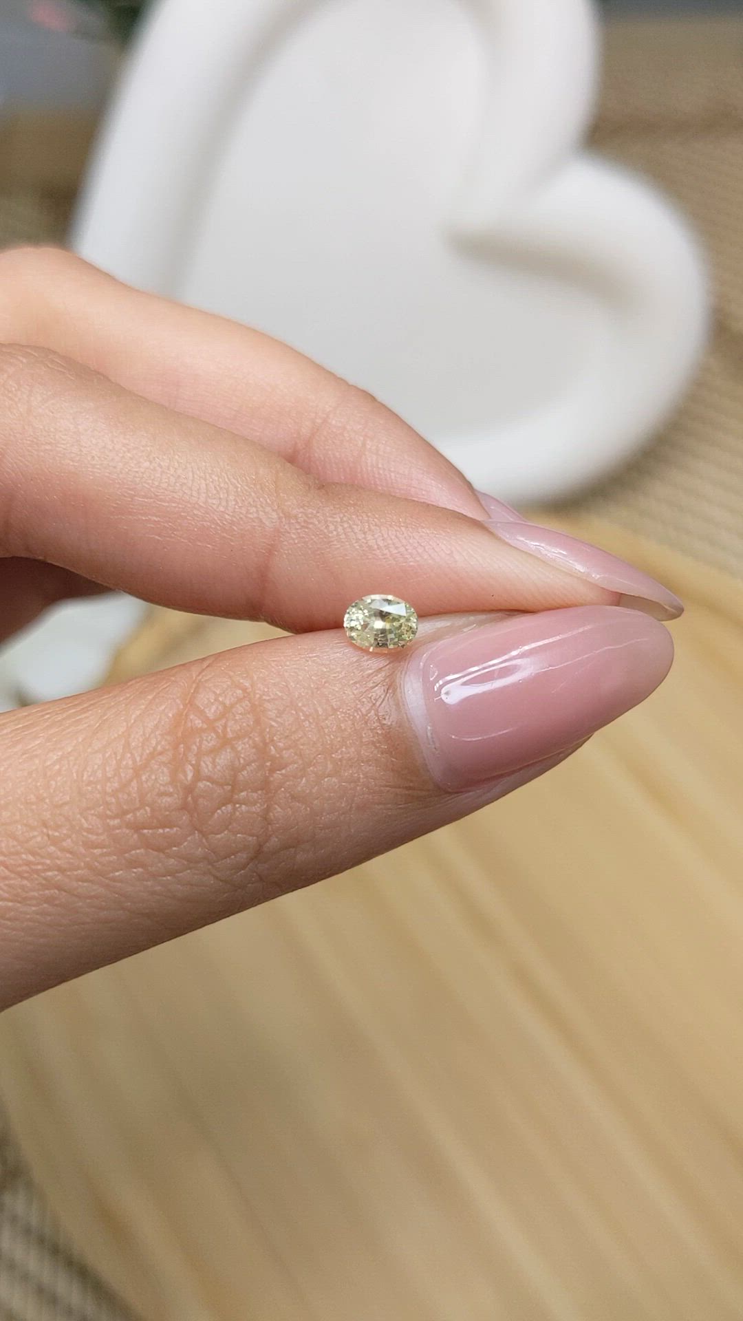 0.44 Ct. Yellow Sapphire from Ceylon (Sri Lanka) Size Video