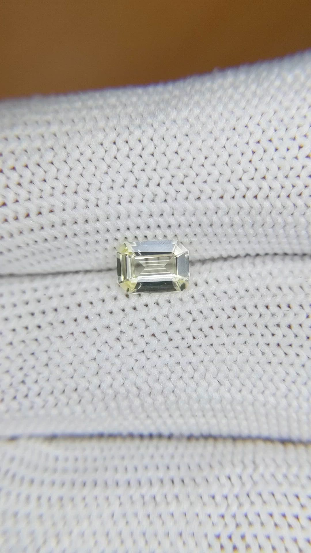0.76 Ct. Yellow Sapphire from Ceylon (Sri Lanka) Size Video