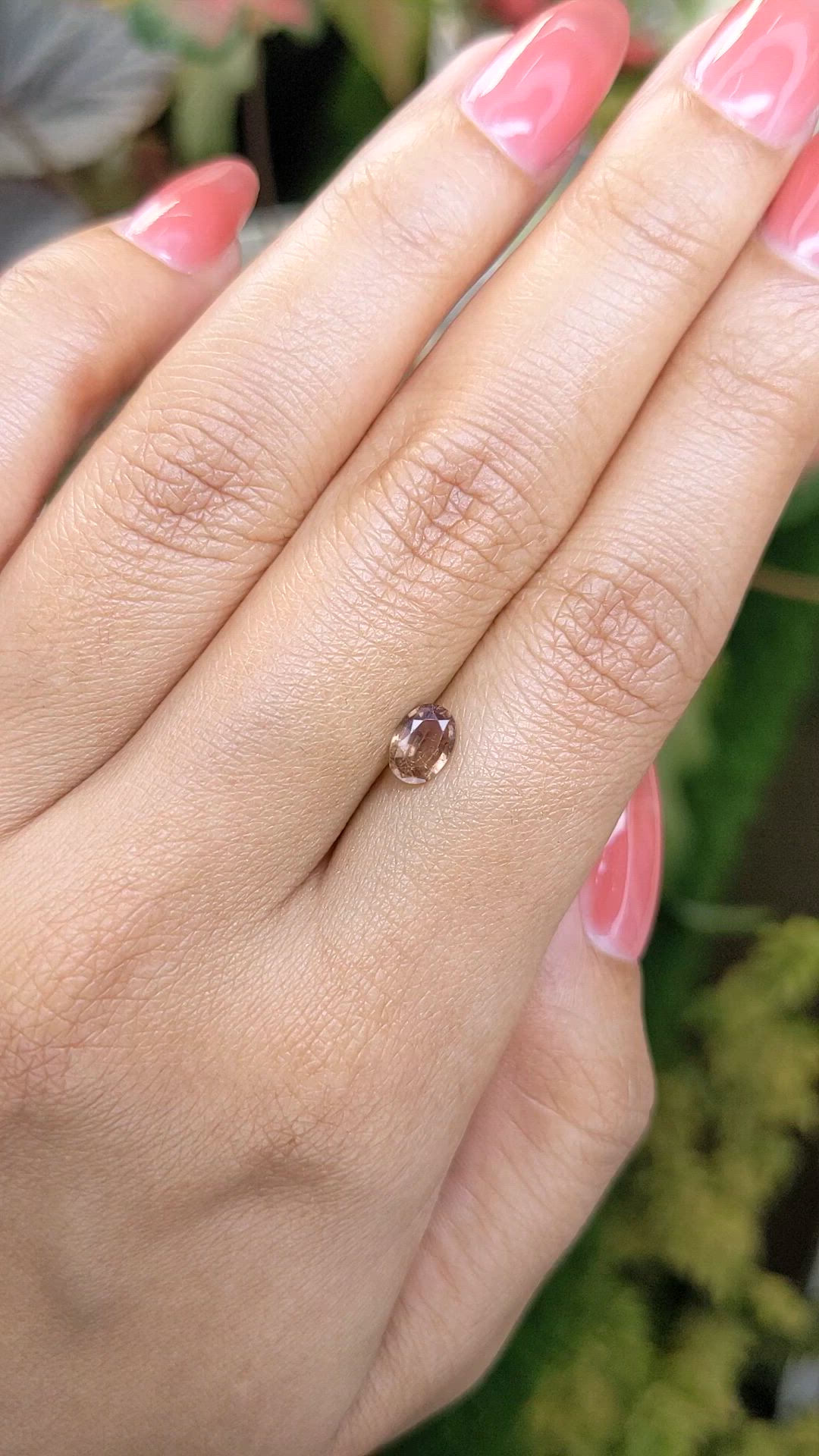 0.71 Ct. Brown Sapphire from Ceylon (Sri Lanka) Size Video