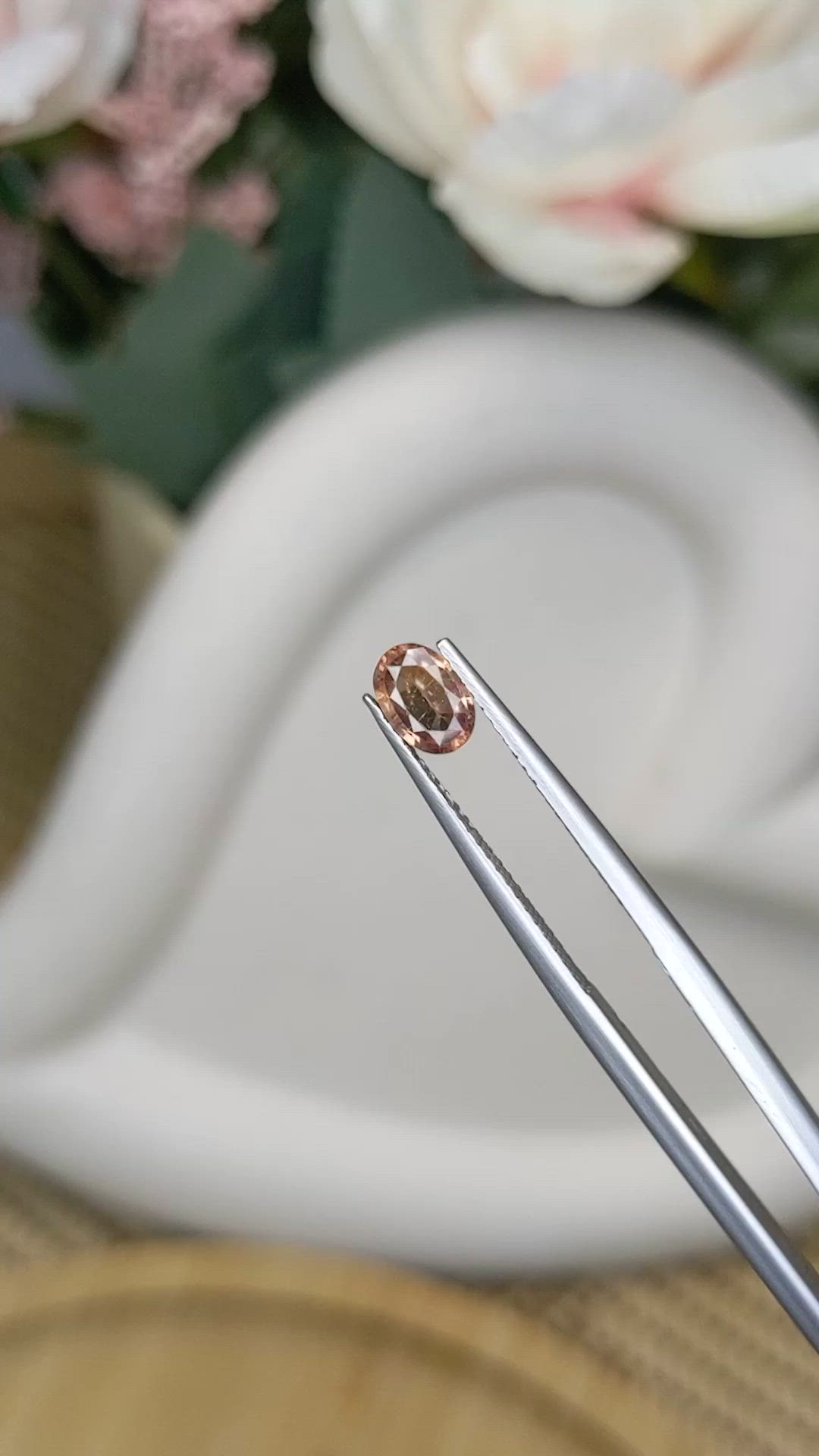 0.71 Ct. Brown Sapphire from Ceylon (Sri Lanka) Size Video