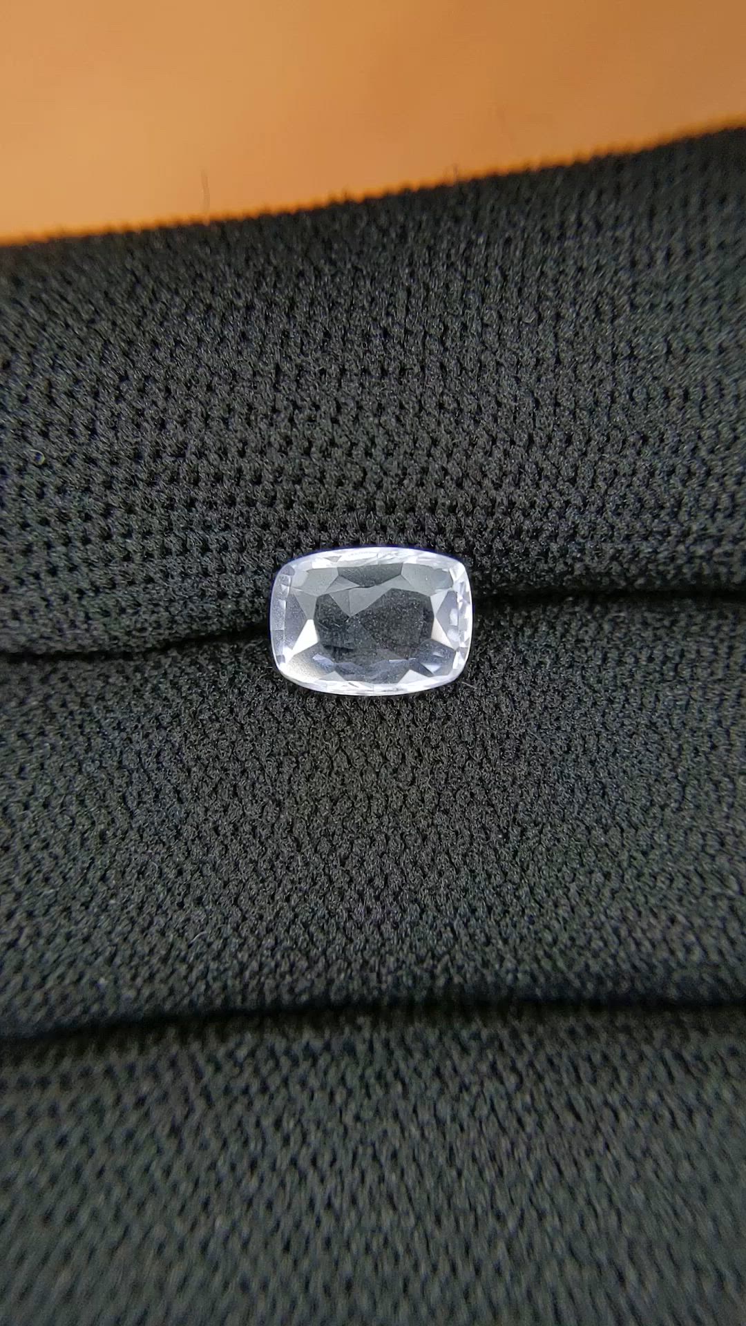 1.25 Ct. White Sapphire from Ceylon (Sri Lanka) Size Video