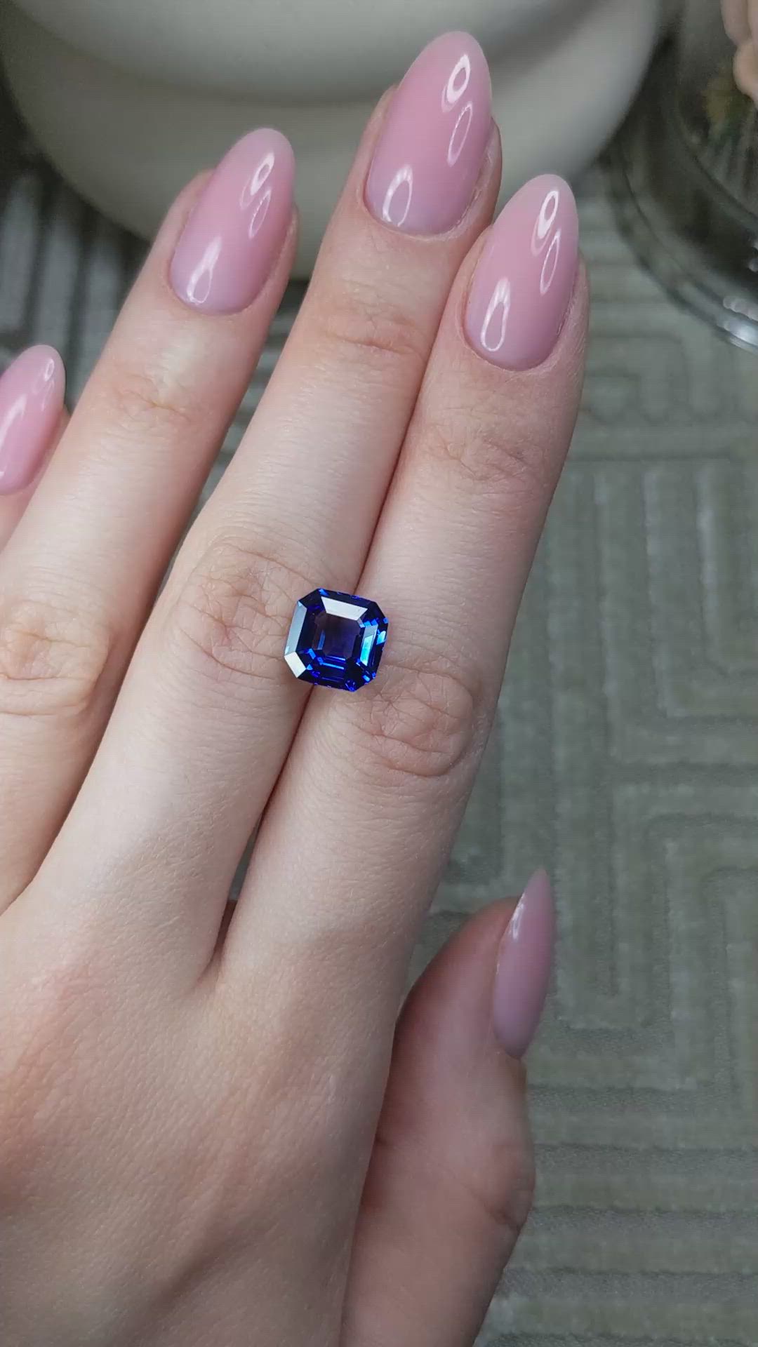 4.72 Ct. Blue Sapphire from Ceylon (Sri Lanka) Size Video
