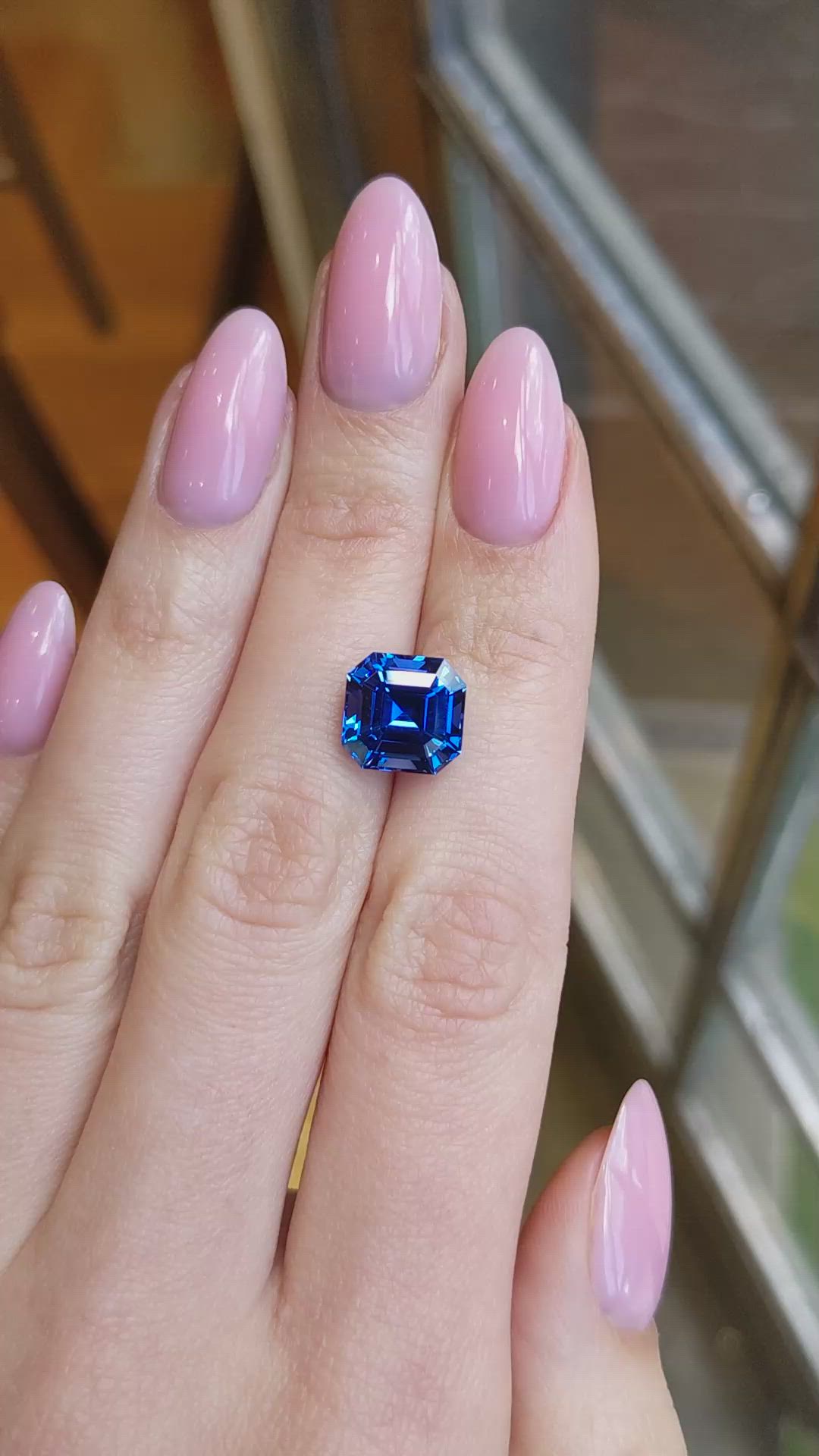 7.25 Ct. Blue Sapphire from Ceylon (Sri Lanka) Size Video