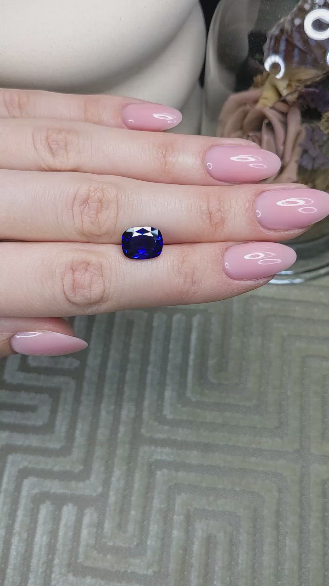 4.03 Ct. Blue Sapphire from Ceylon (Sri Lanka) Size Video
