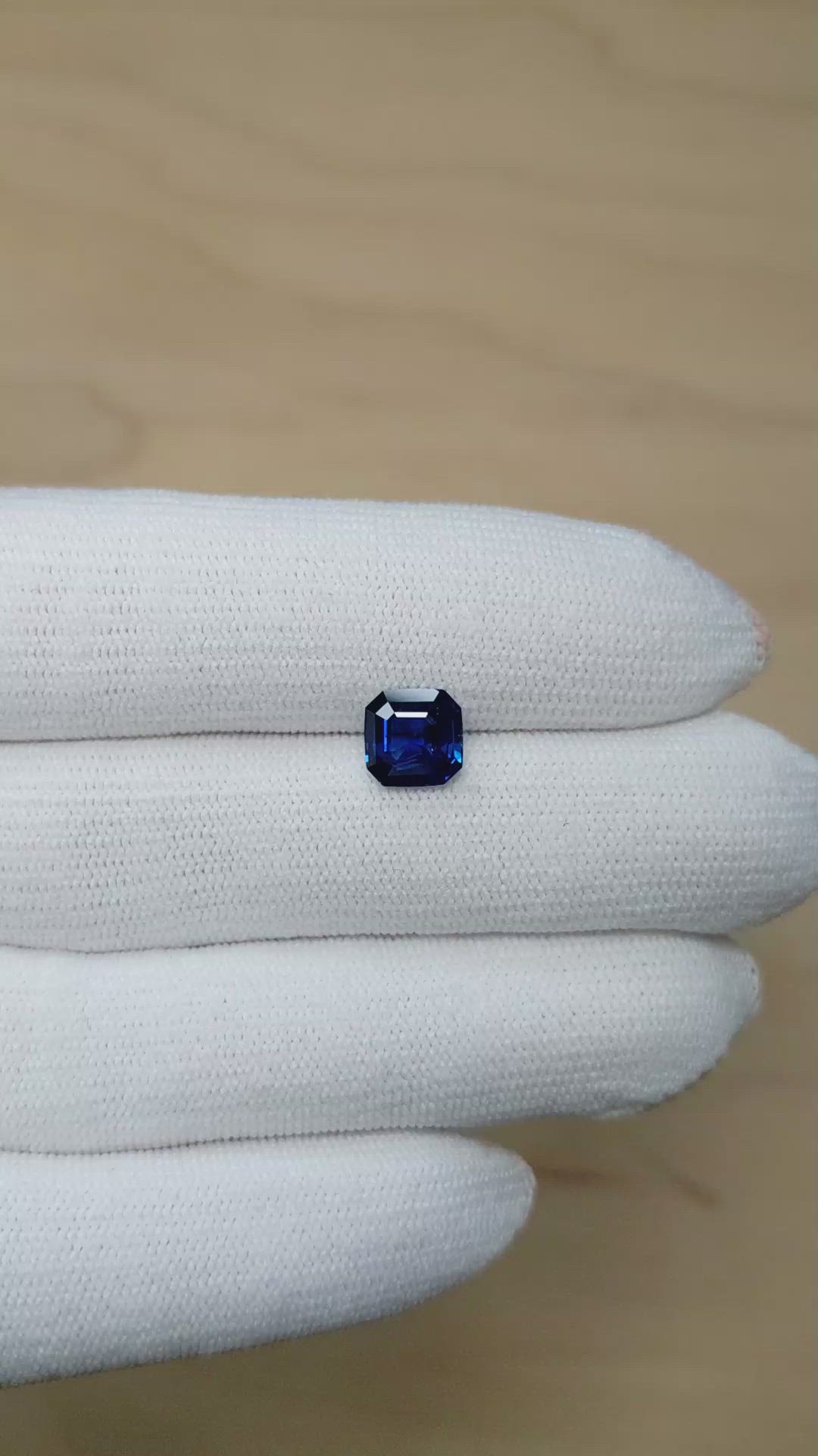2.15 Ct. Blue Sapphire from Ceylon (Sri Lanka) Size Video