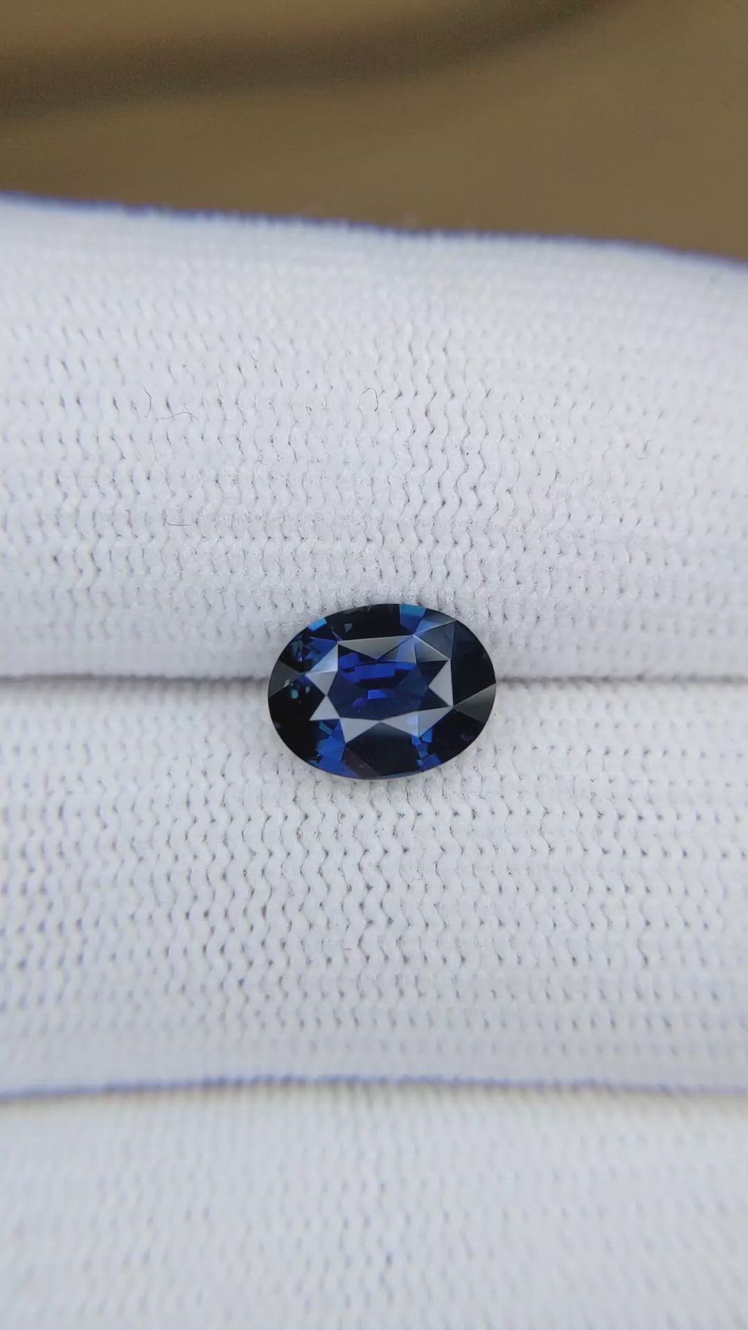 2.02 Ct. Blue Sapphire from Ceylon (Sri Lanka) Size Video