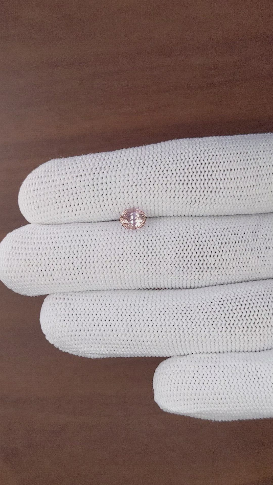 1.12 Ct. Peach Sapphire from Ceylon (Sri Lanka) Size Video