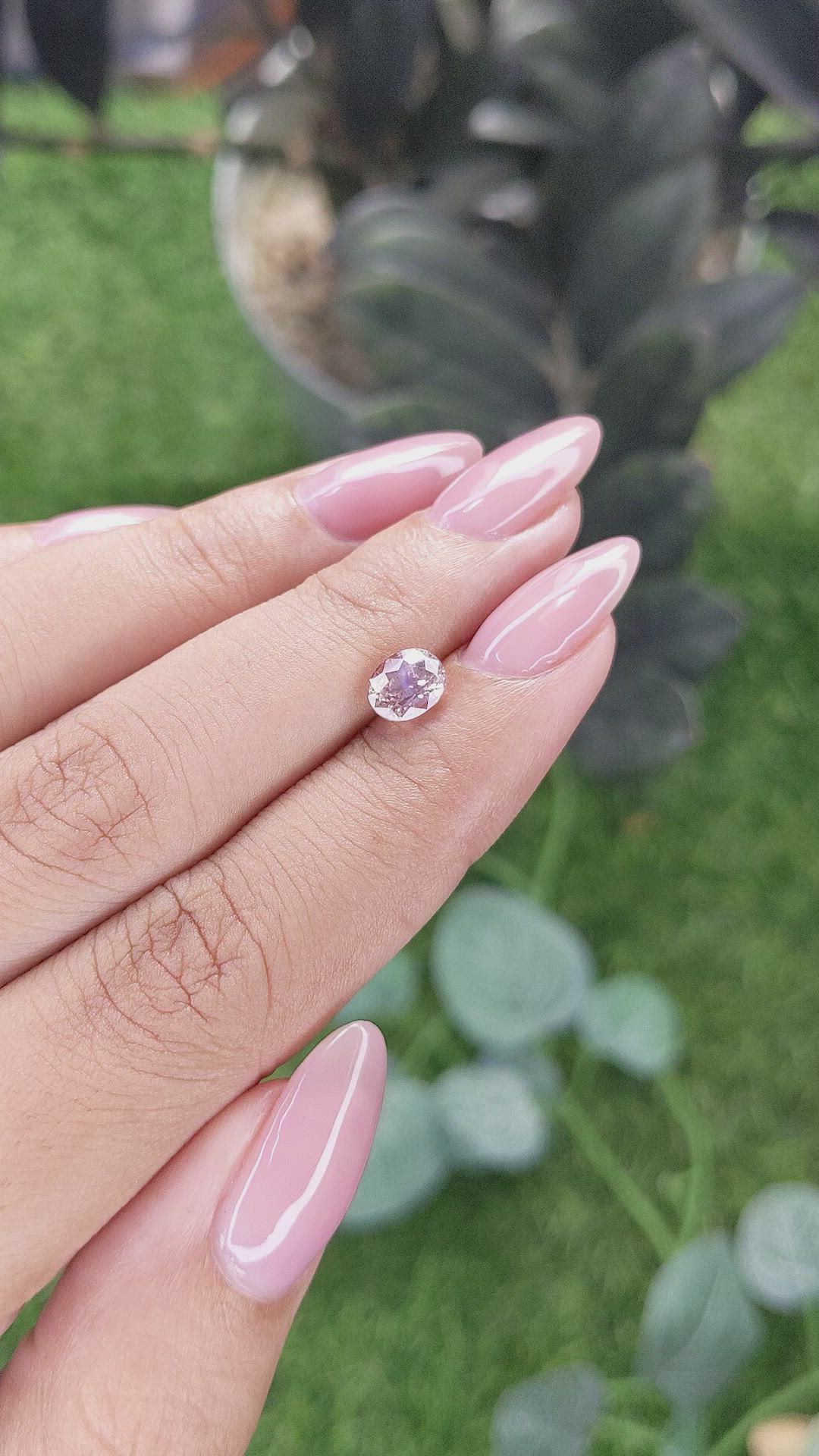 1.12 Ct. Peach Sapphire from Ceylon (Sri Lanka) Size Video