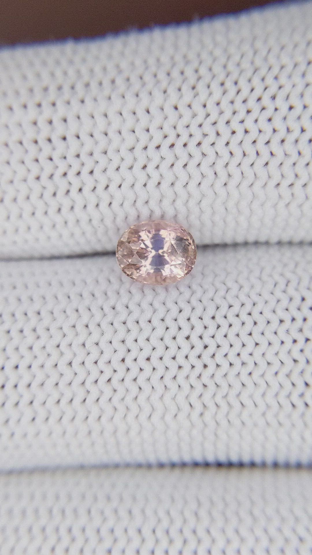 1.12 Ct. Peach Sapphire from Ceylon (Sri Lanka) Size Video