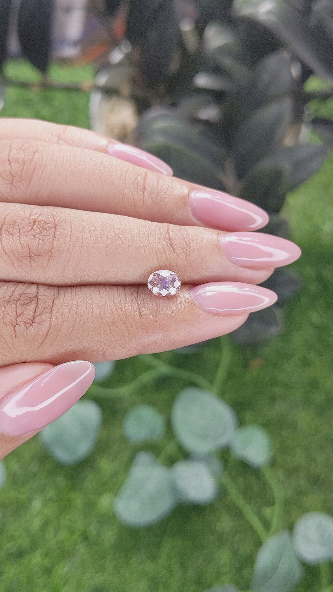 1.12 Ct. Peach Sapphire from Ceylon (Sri Lanka) Size Video