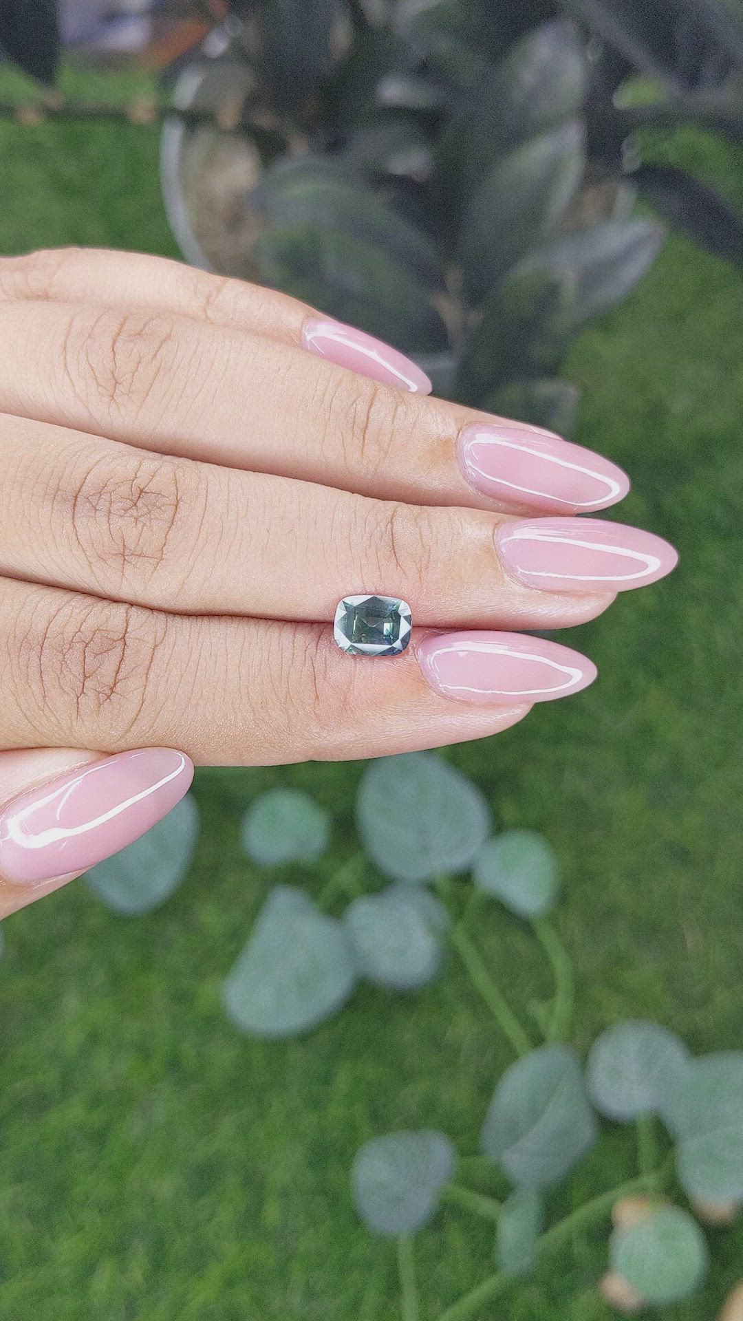 1.30 Ct. Bluish Green Sapphire from Ceylon (Sri Lanka) Size Video