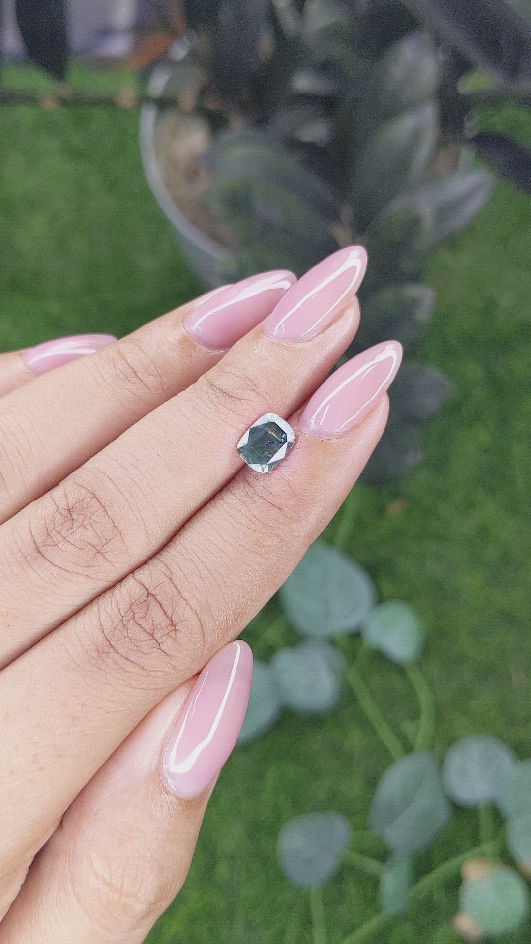 1.30 Ct. Bluish Green Sapphire from Ceylon (Sri Lanka) Size Video