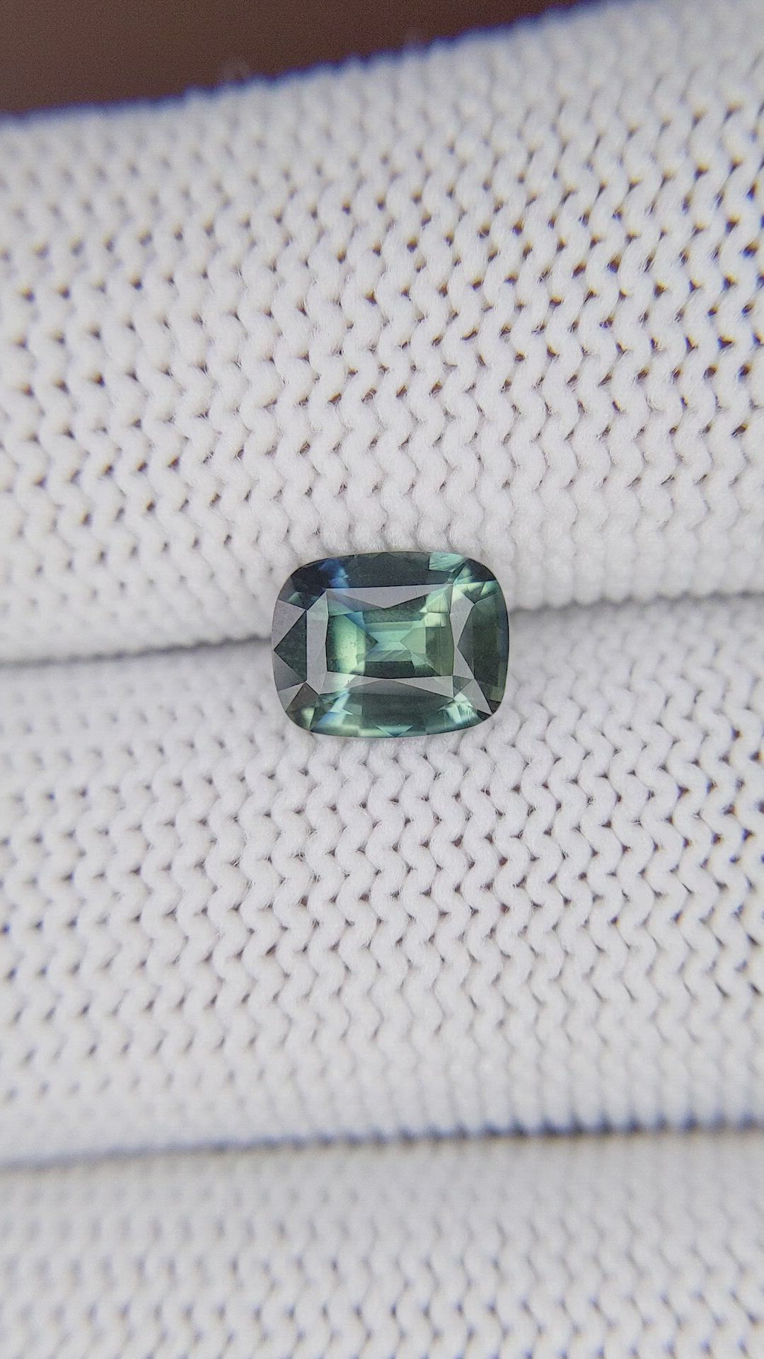 1.30 Ct. Bluish Green Sapphire from Ceylon (Sri Lanka) Size Video
