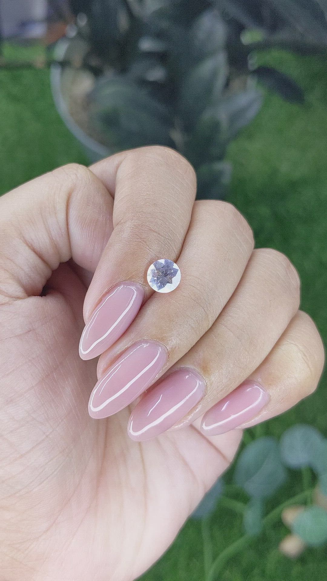 1.30 Ct. White Sapphire from Ceylon (Sri Lanka) Size Video