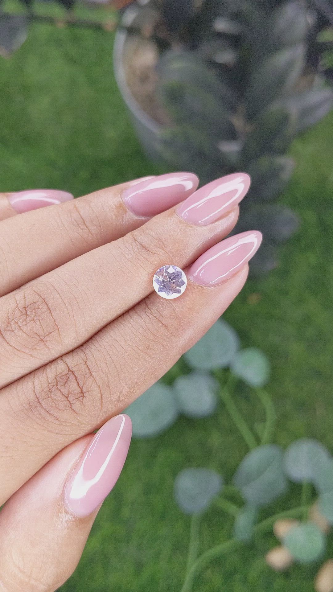 1.30 Ct. White Sapphire from Ceylon (Sri Lanka) Size Video