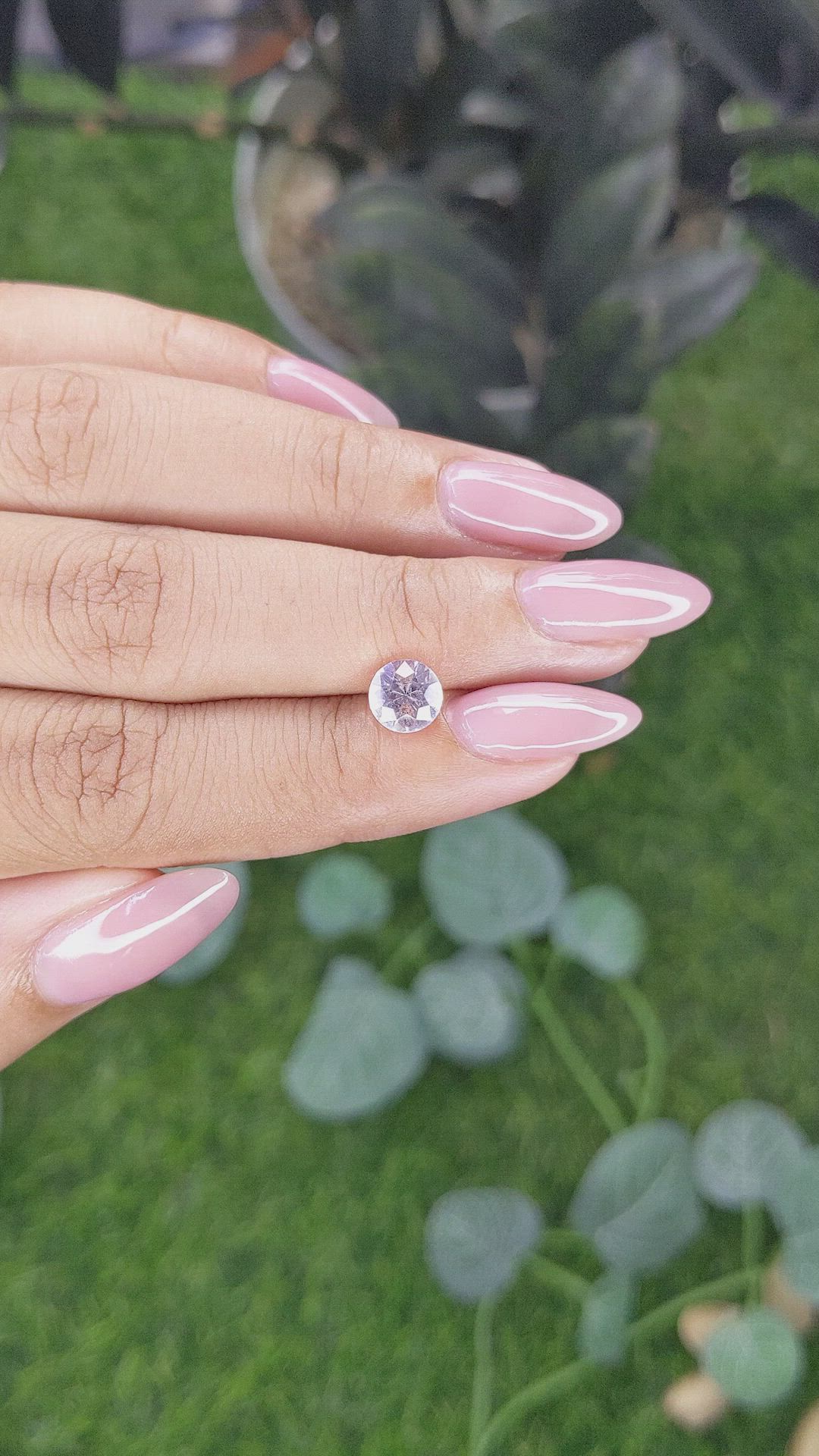 1.30 Ct. White Sapphire from Ceylon (Sri Lanka) Size Video